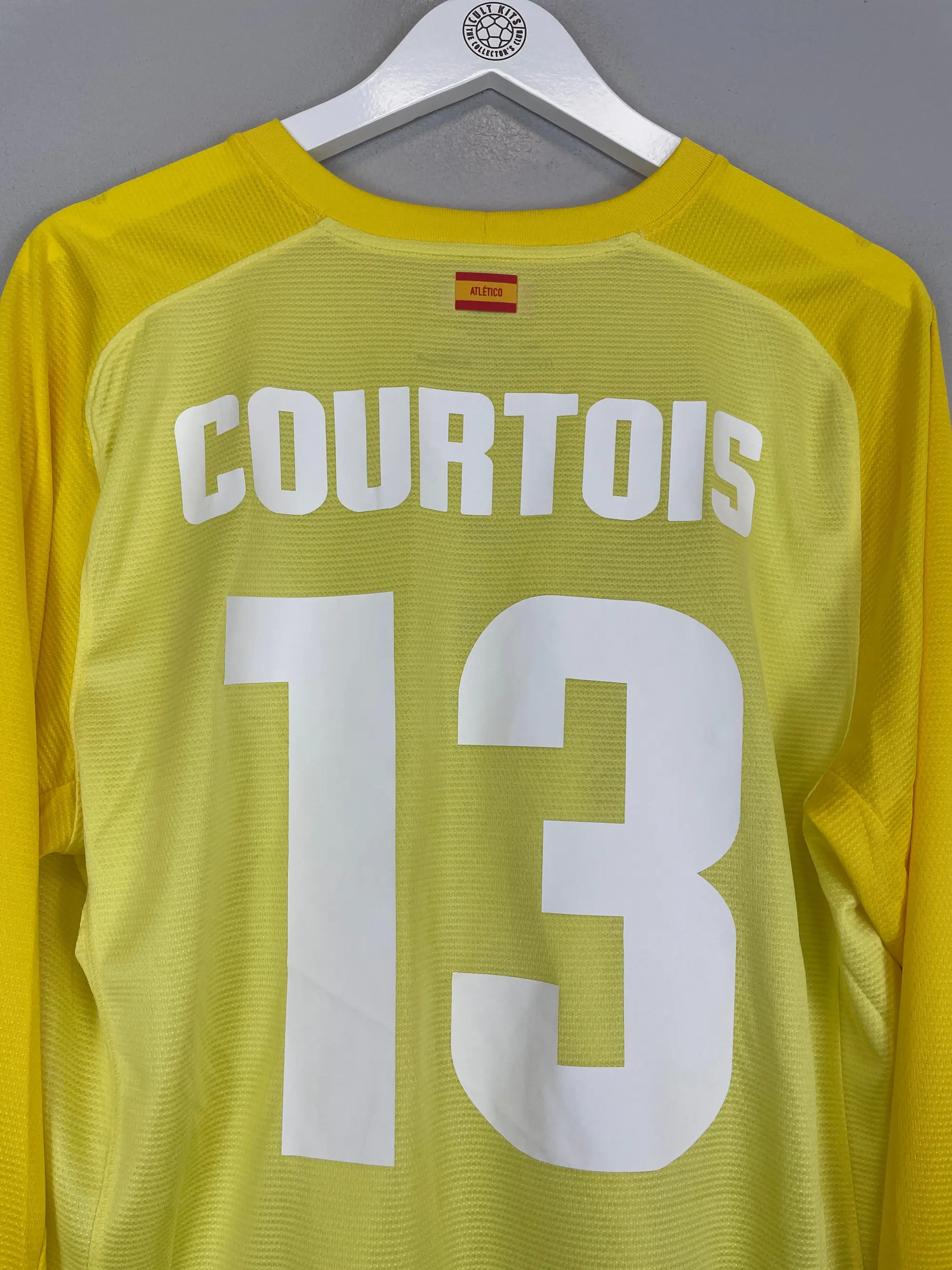 CULT KITS - 2013/14 ATLETICO MADRID COURTOIS #13 *PLAYER ISSUE* GK SHIRT (XL) NIKE