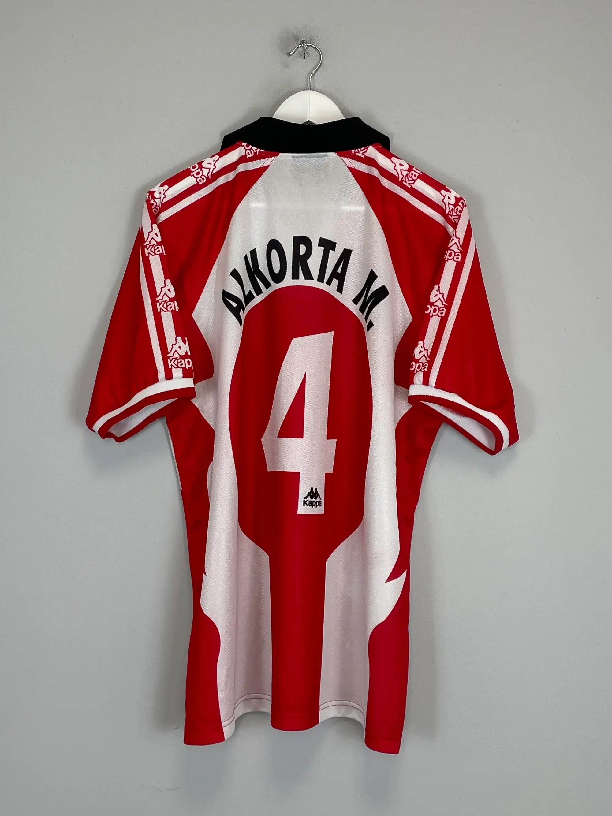 CULT KITS - 1997/98 ATHLETIC BILBAO ALKORTA M #4 *CENTENARY* HOME SHIRT (XL) KAPPA