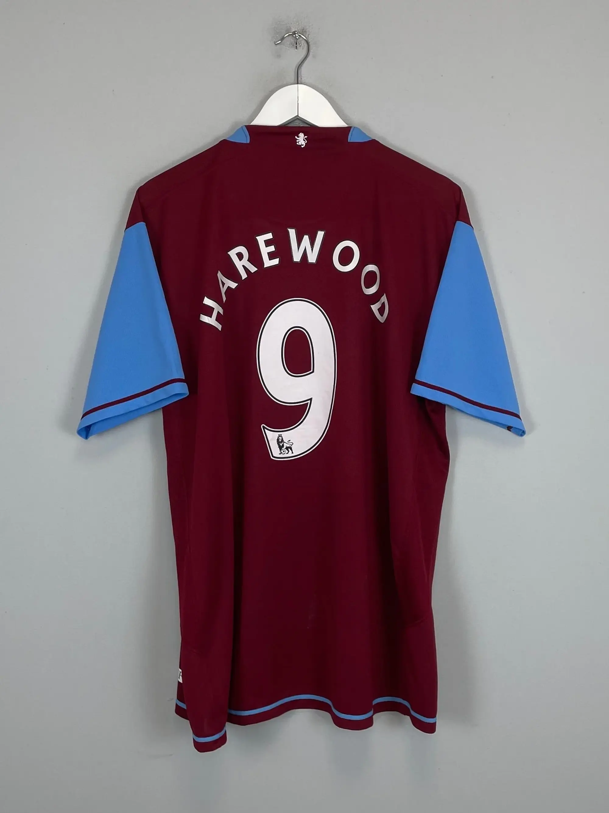 CULT KITS - 2007/08 ASTON VILLA HAREWOOD #9 HOME SHIRT (XXL) NIKE