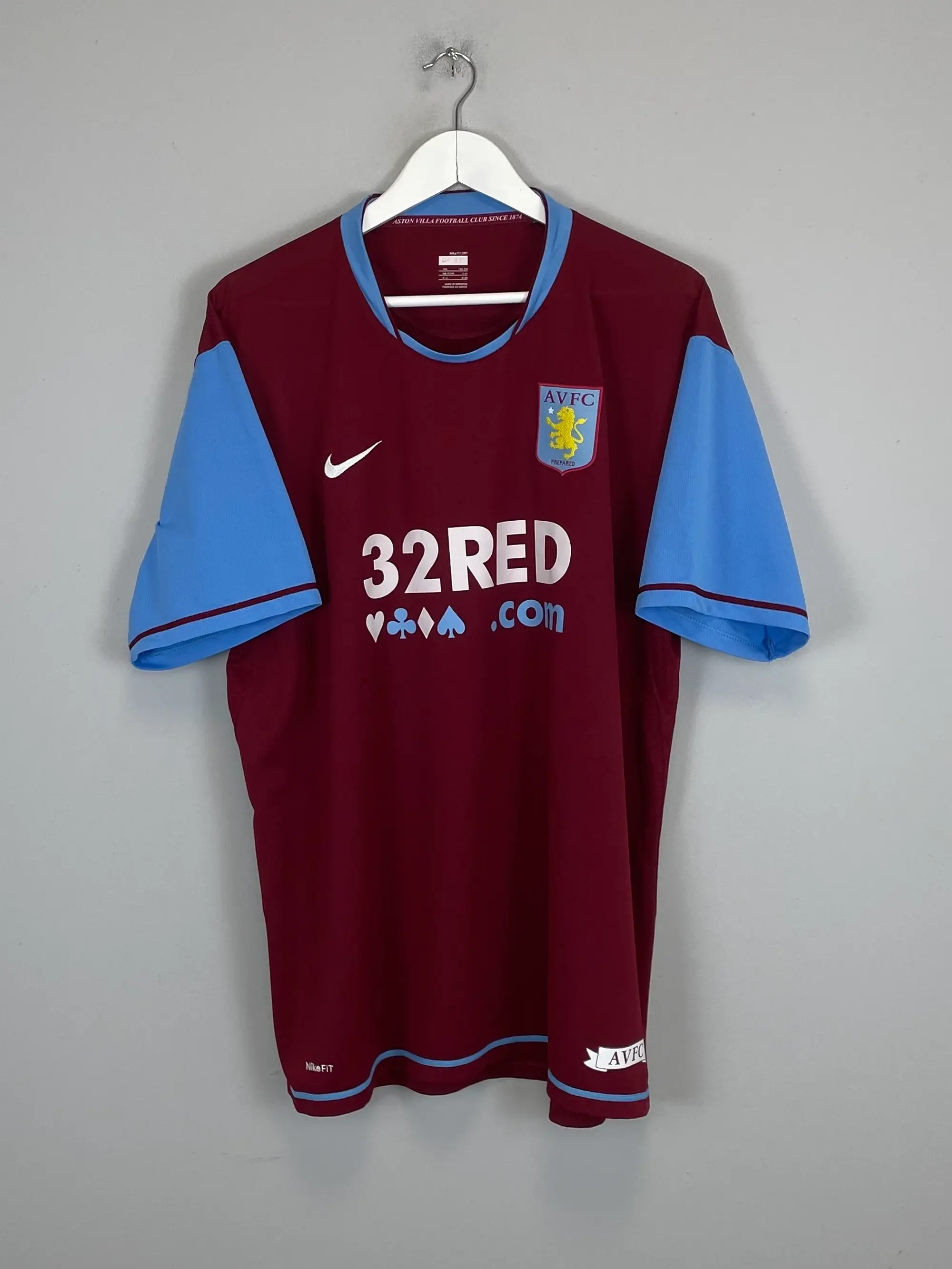 CULT KITS - 2007/08 ASTON VILLA HAREWOOD #9 HOME SHIRT (XXL) NIKE