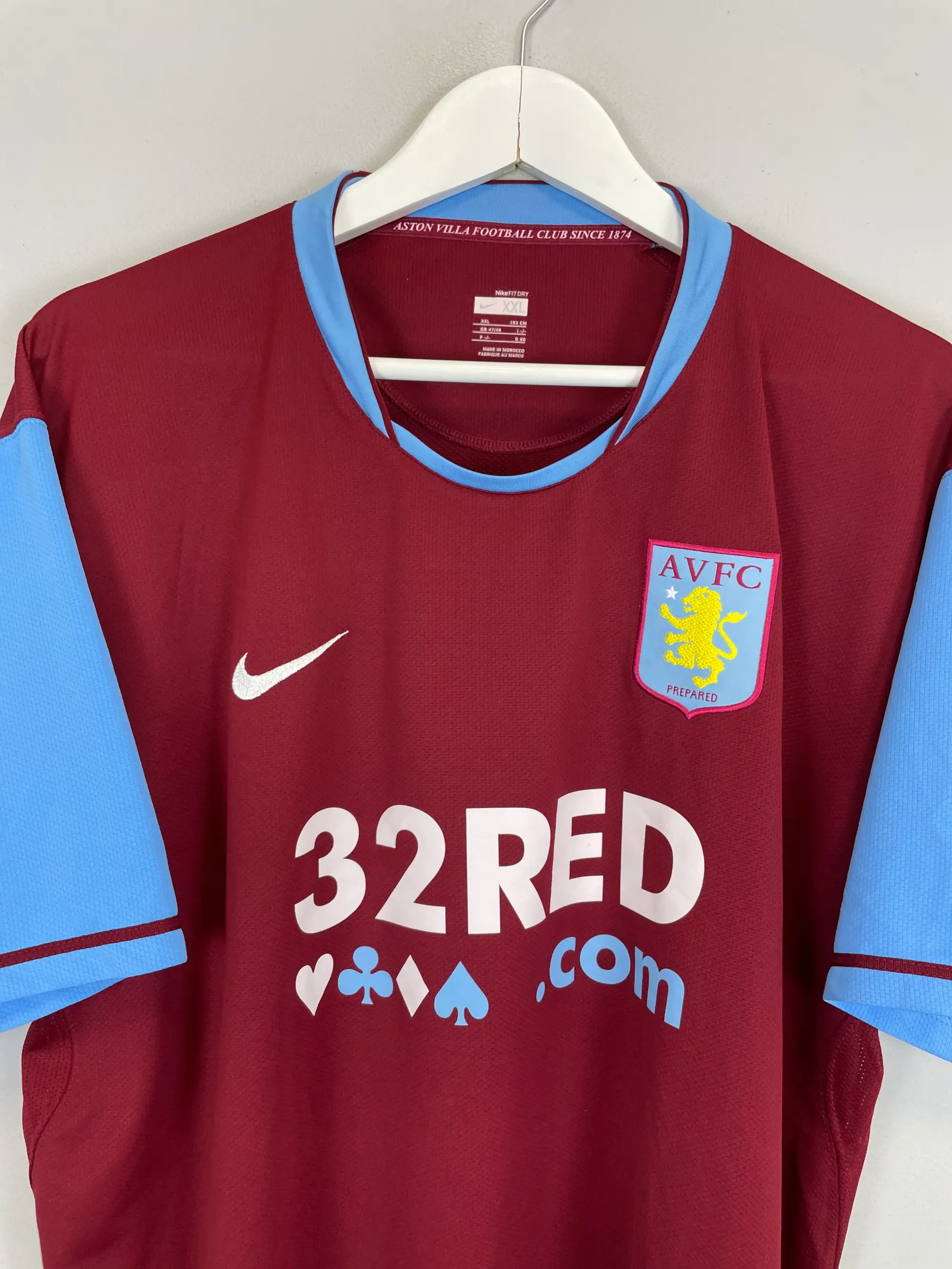 CULT KITS - 2007/08 ASTON VILLA HAREWOOD #9 HOME SHIRT (XXL) NIKE