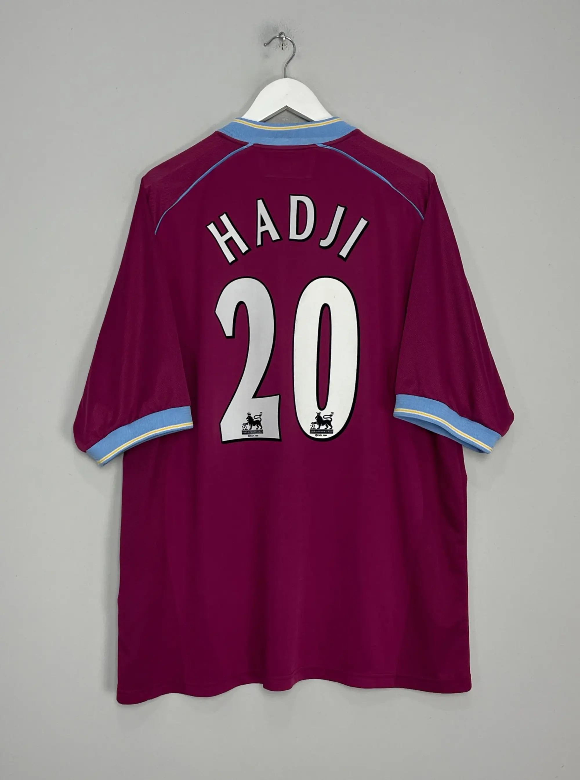 CULT KITS - 2001/02 ASTON VILLA HADJI #21 HOME SHIRT (XXL) DIADORA