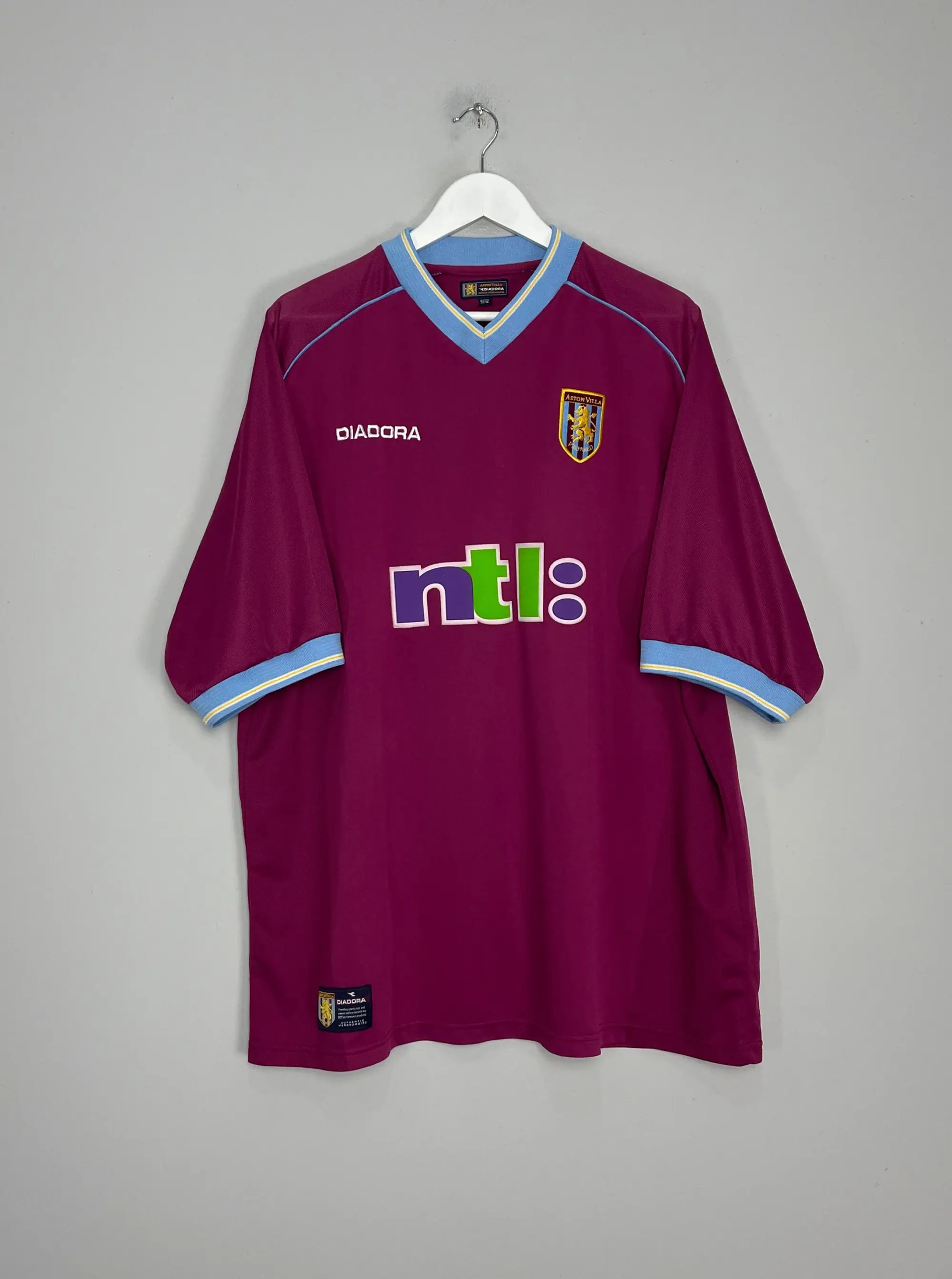 CULT KITS - 2001/02 ASTON VILLA HADJI #21 HOME SHIRT (XXL) DIADORA
