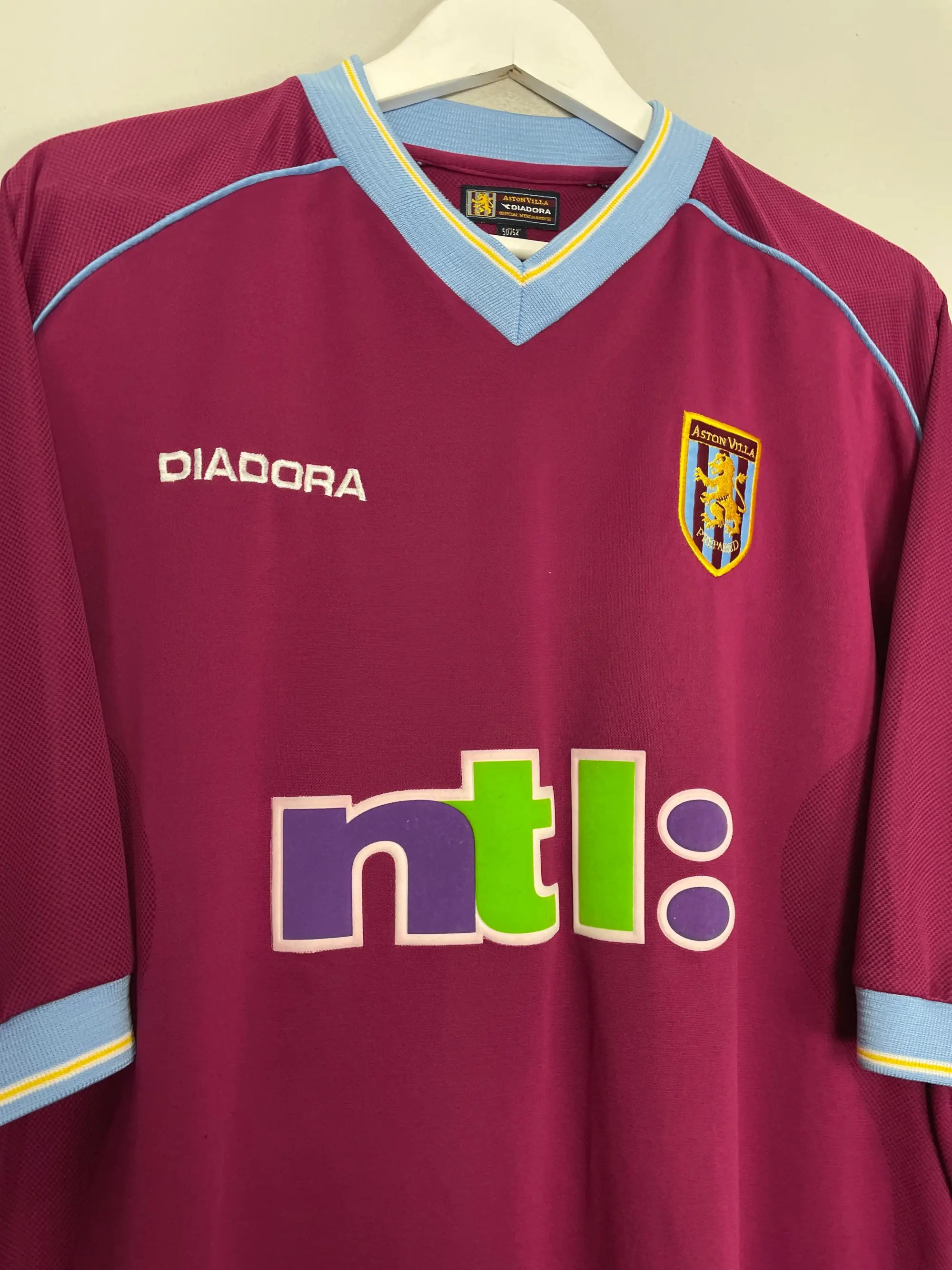CULT KITS - 2001/02 ASTON VILLA HADJI #21 HOME SHIRT (XXL) DIADORA