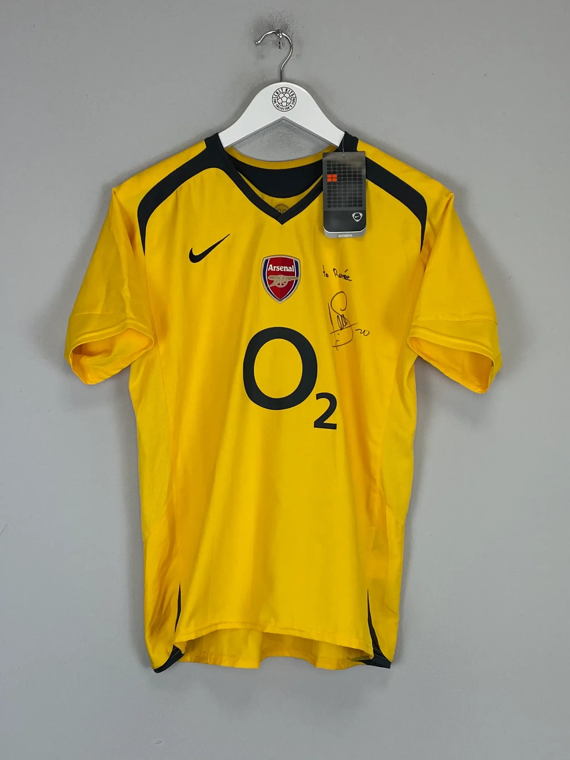 CULT KITS - 2005/06 ARSENAL SENDEROS #20 *BNWT* SIGNED AWAY SHIRT (XL.KIDS) NIKE