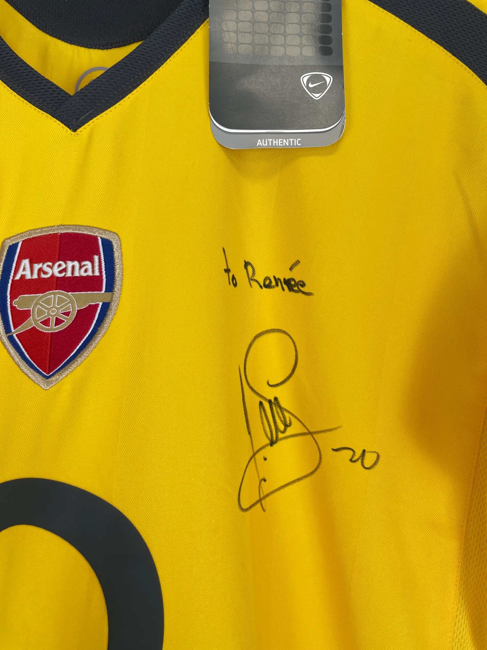 CULT KITS - 2005/06 ARSENAL SENDEROS #20 *BNWT* SIGNED AWAY SHIRT (XL.KIDS) NIKE