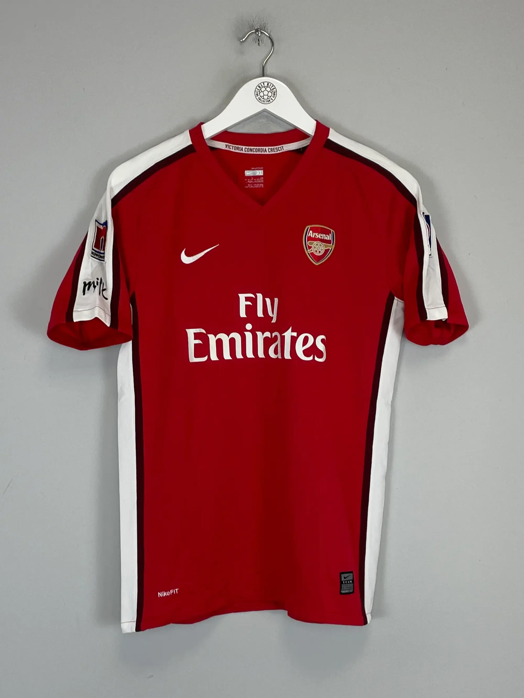 CULT KITS - 2008/10 ARSENAL #11 *MATCH WORN MILK CUP* HOME SHIRT (XL.KIDS) NIKE