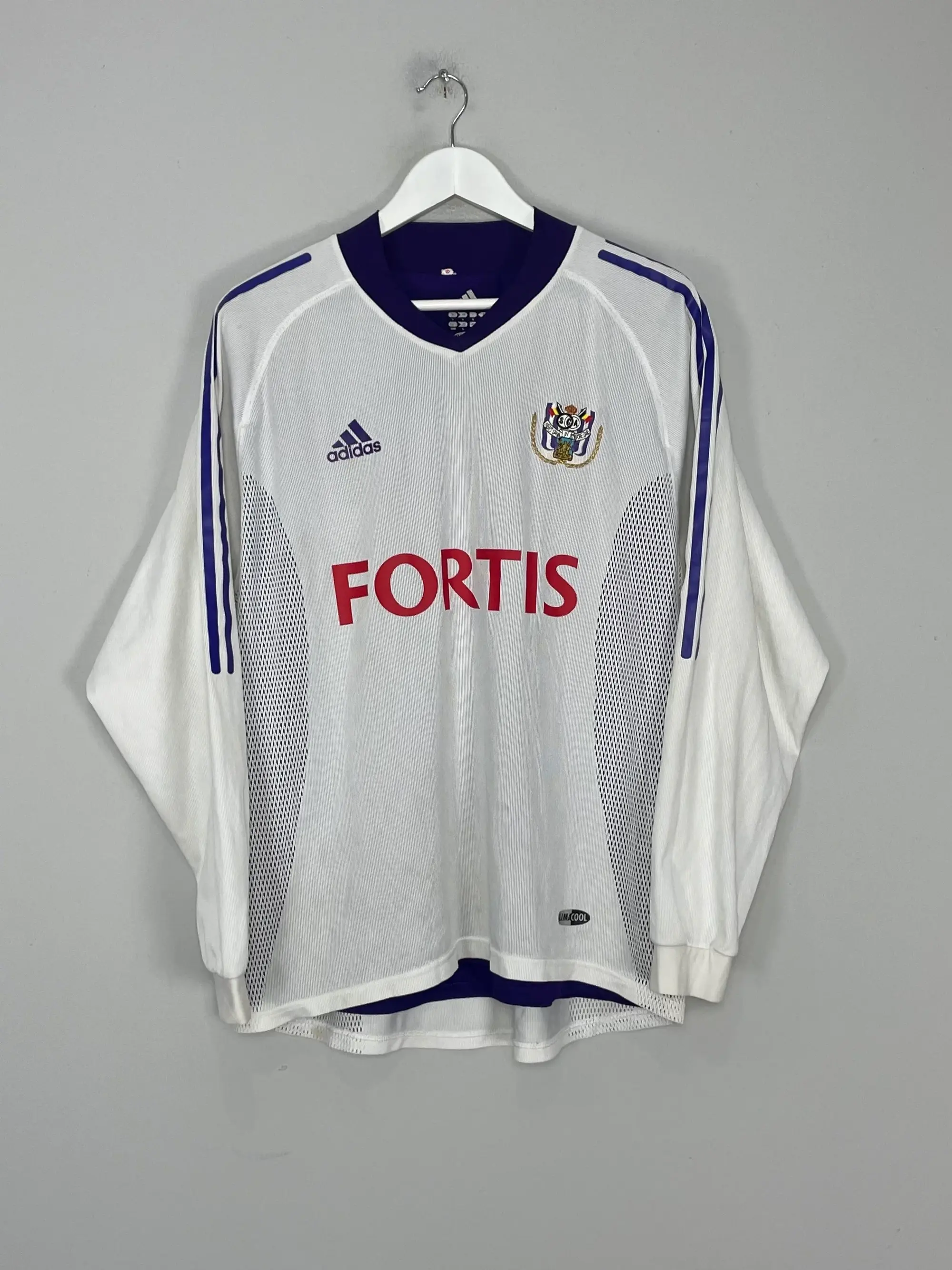 CULT KITS - 2002/03 ANDERLECHT #13 *PLAYER ISSUE* L/S HOME SHIRT (L) ADIDAS