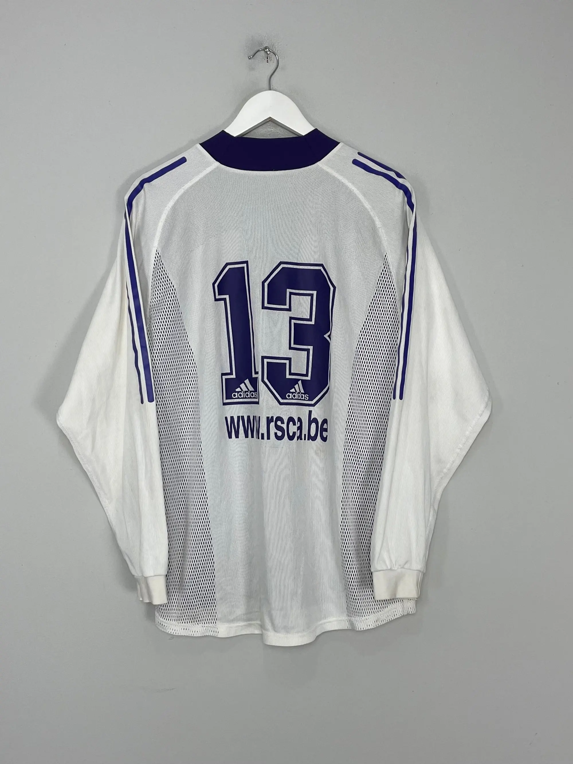 CULT KITS - 2002/03 ANDERLECHT #13 *PLAYER ISSUE* L/S HOME SHIRT (L) ADIDAS