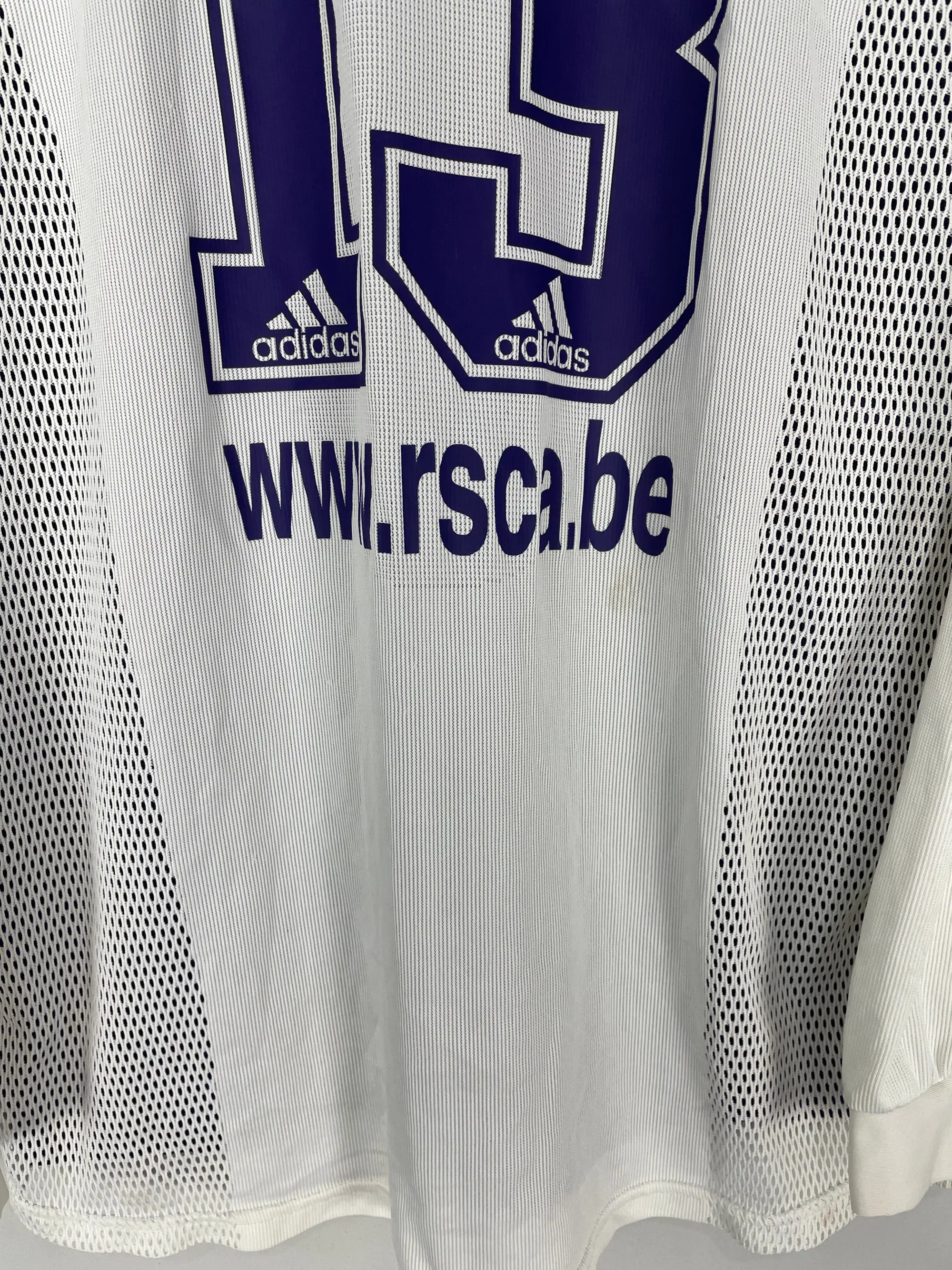 CULT KITS - 2002/03 ANDERLECHT #13 *PLAYER ISSUE* L/S HOME SHIRT (L) ADIDAS