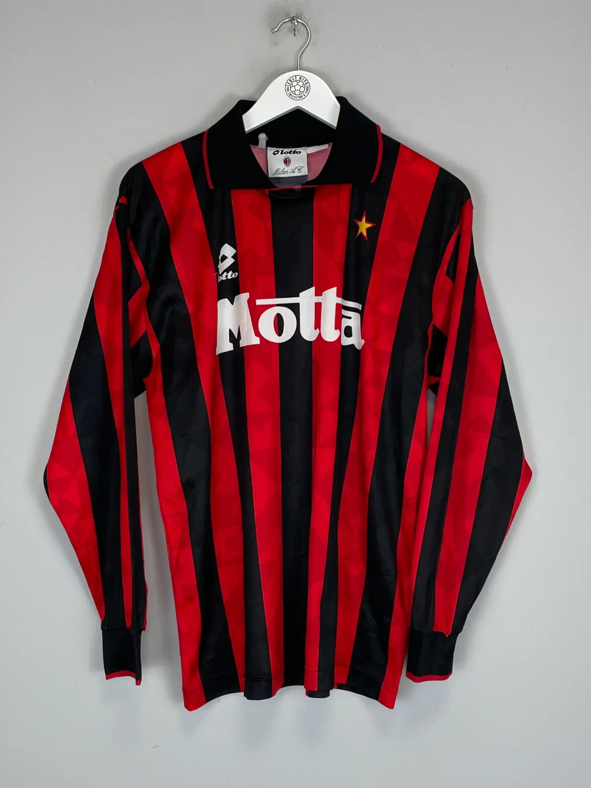 CULT KITS - 1993/94 AC MILAN L/S HOME SHIRT (M) LOTTO