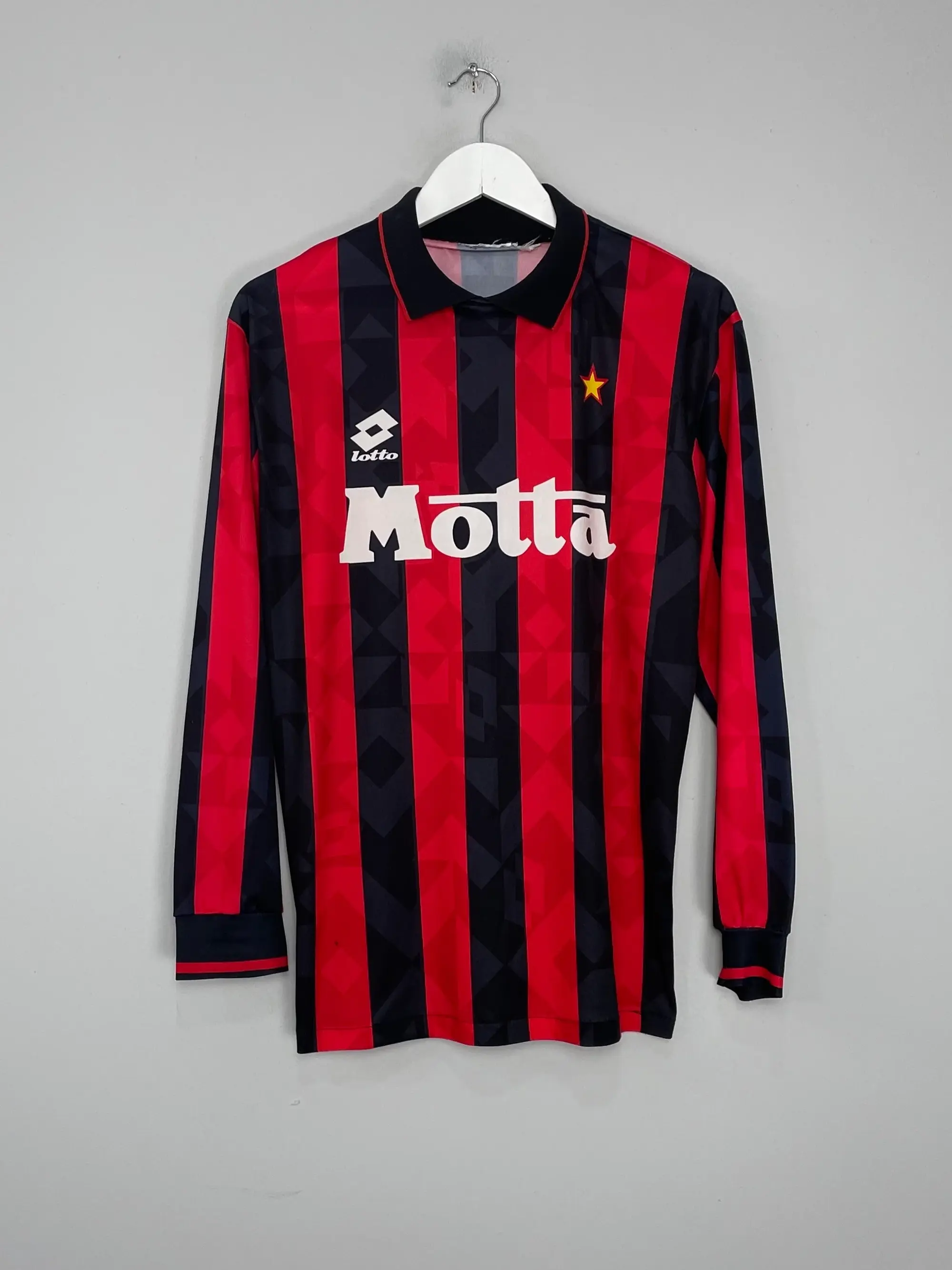 CULT KITS - 1993/94 AC MILAN L/S HOME SHIRT (M) LOTTO