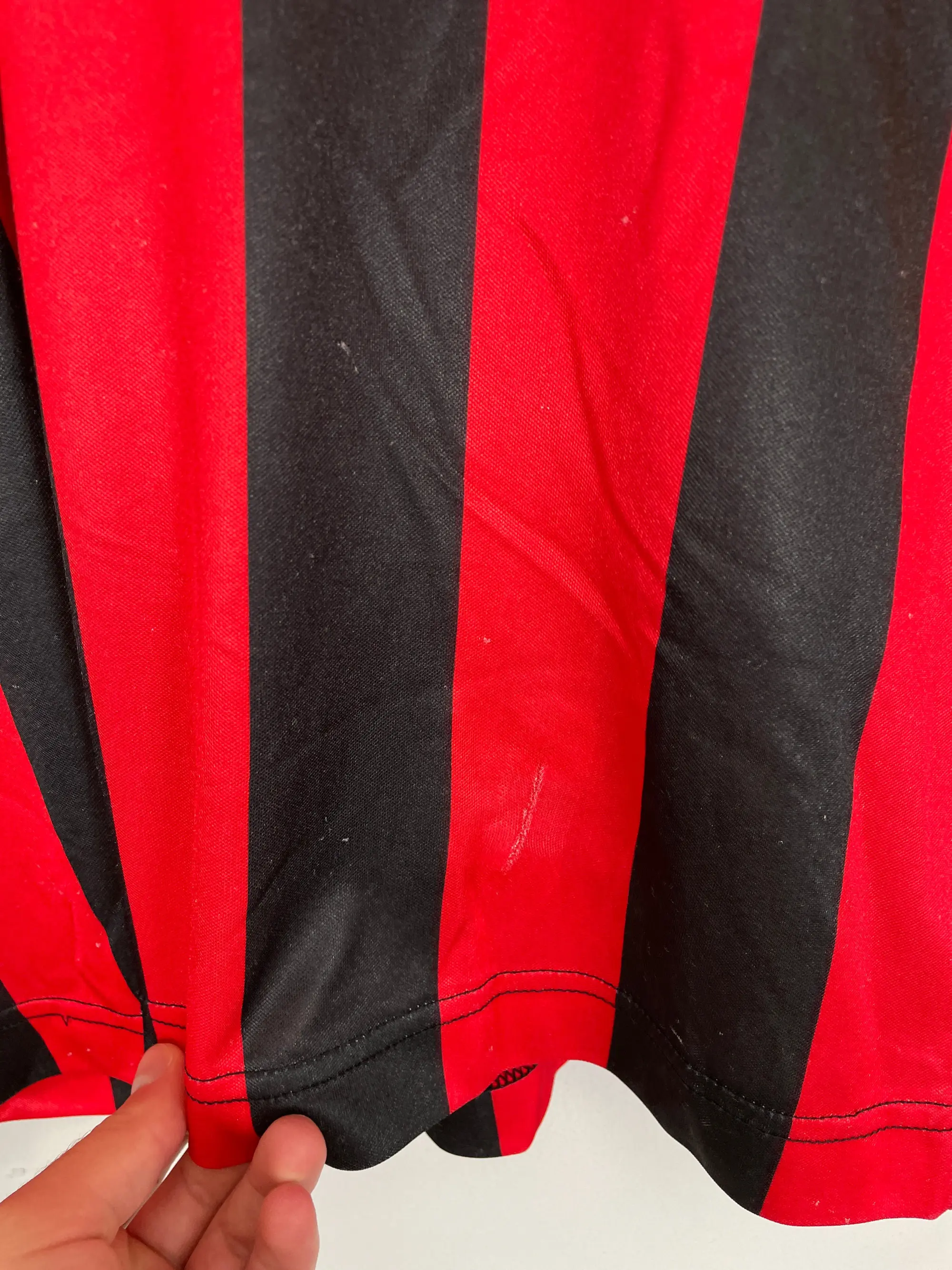 CULT KITS - 1989/90 AC MILAN #9 L/S HOME SHIRT (L) KAPPA