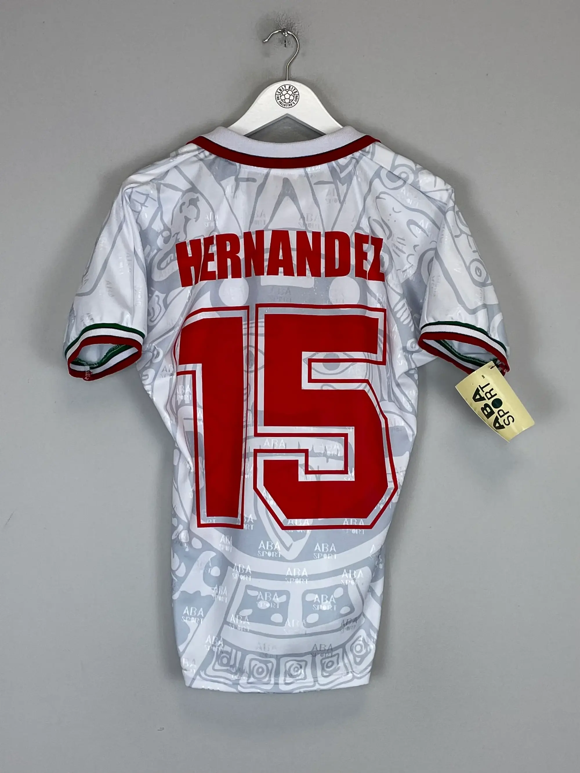 1998 MEXICO HERNANDEZ #15 *REISSUE* BNWT AWAY SHIRT (S) ABA SPORT | Cult Kits