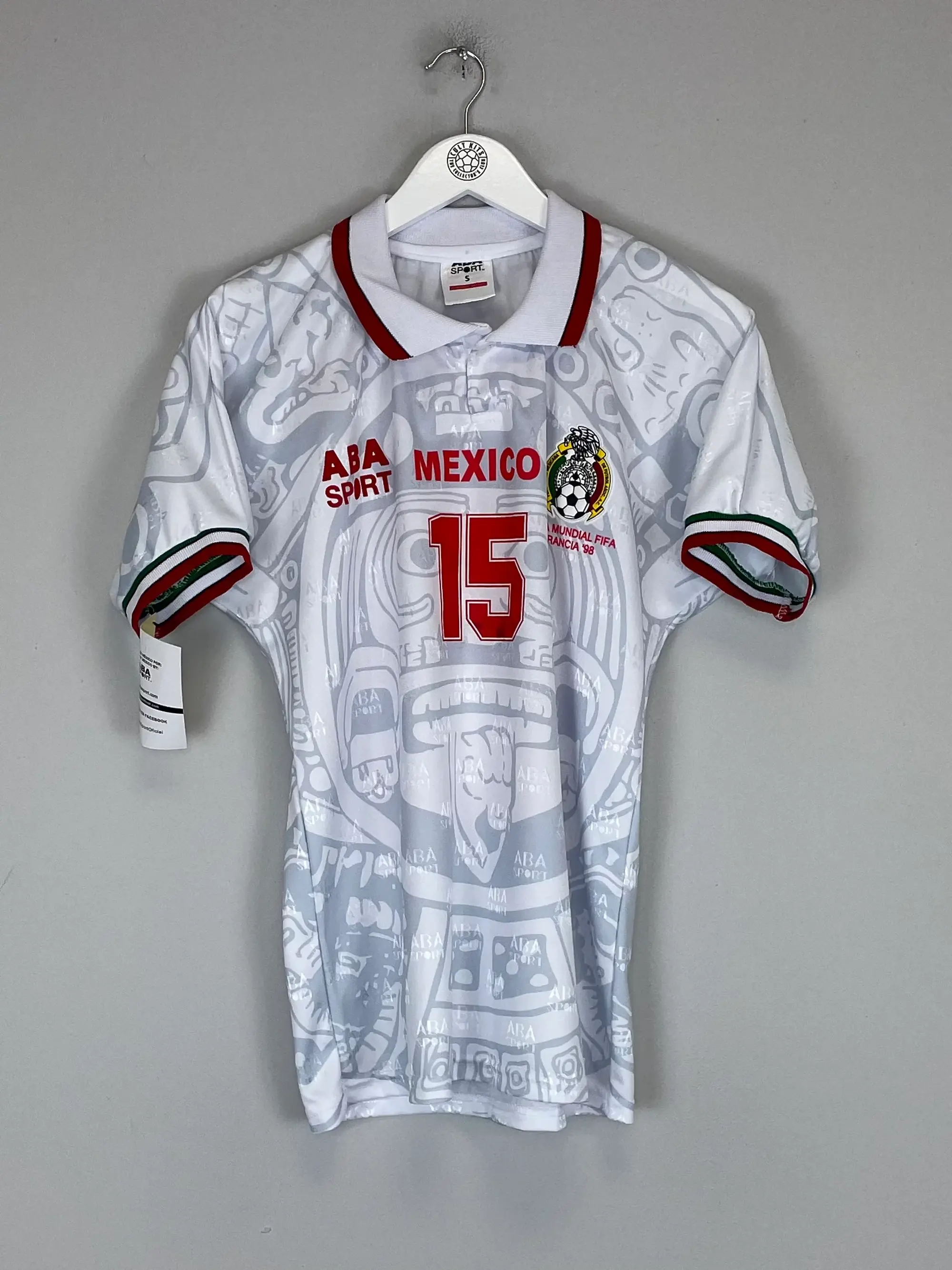 1998 MEXICO HERNANDEZ #15 *REISSUE* BNWT AWAY SHIRT (S) ABA SPORT | Cult Kits