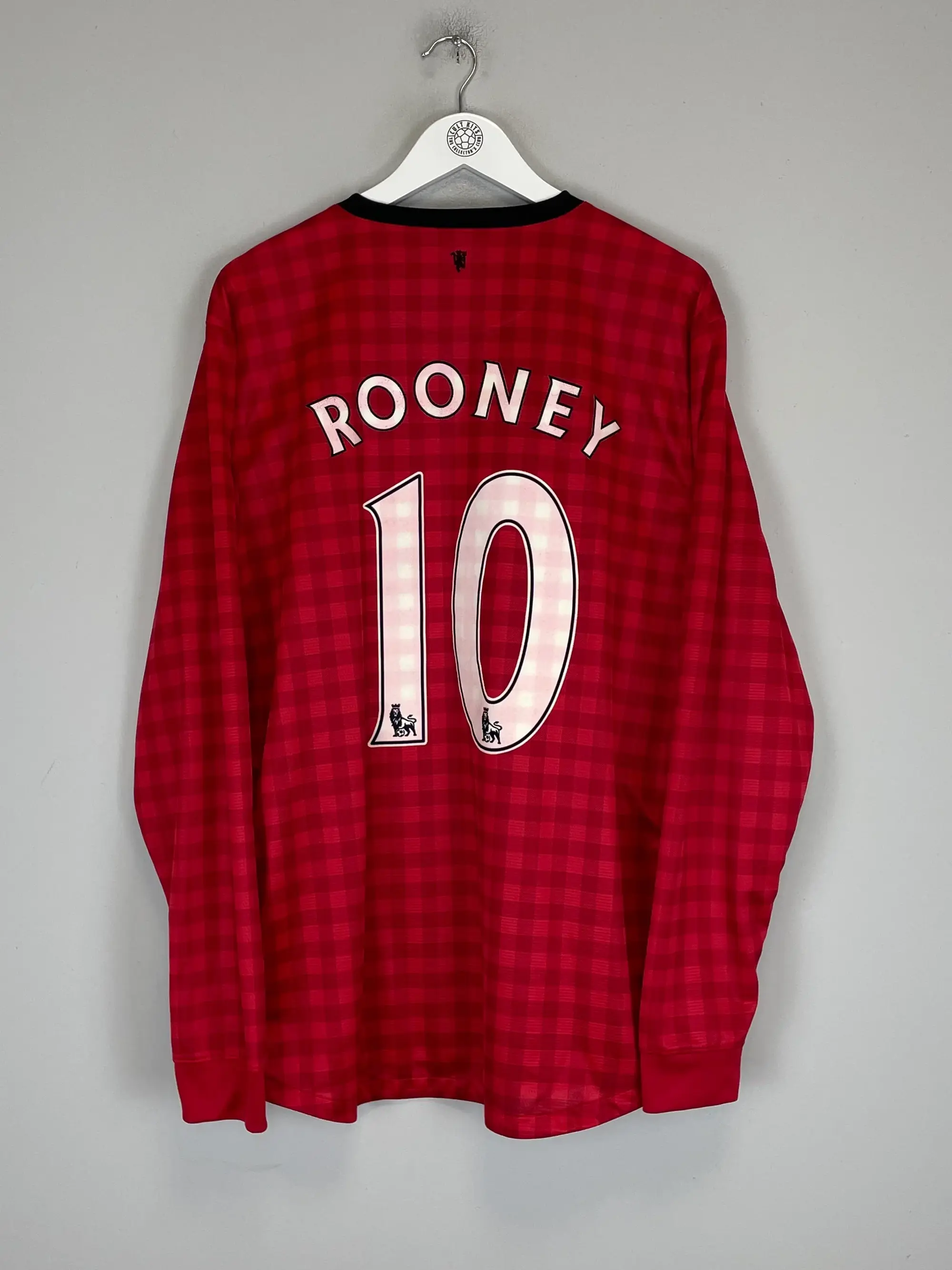 2012/13 MANCHESTER UNITED ROONEY #10 L/S HOME SHIRT (XL) NIKE | Cult Kits