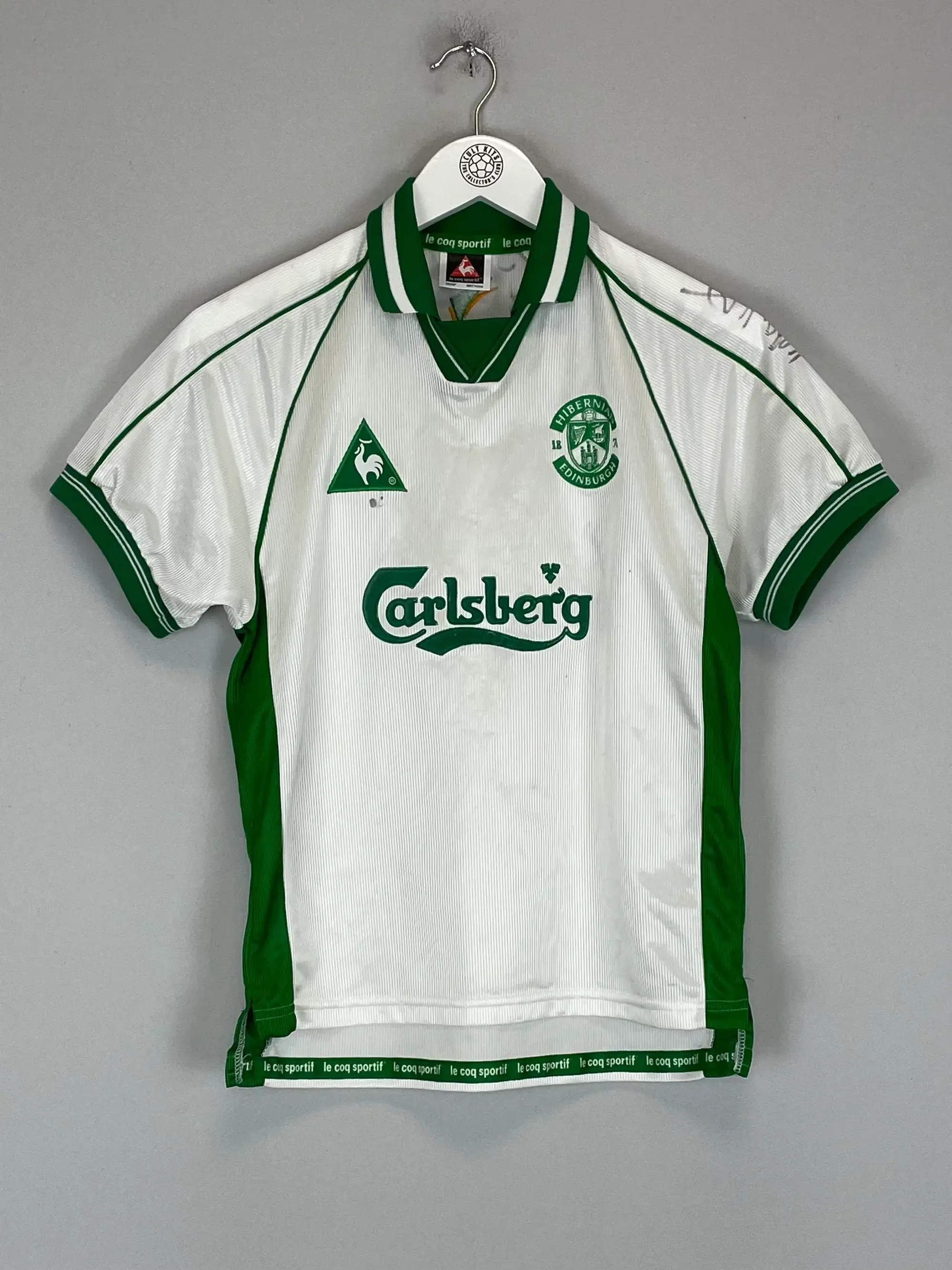 2000/01 HIBERNIAN *SIGNED* AWAY SHIRT (L.KIDS) LE COQ | Cult Kits