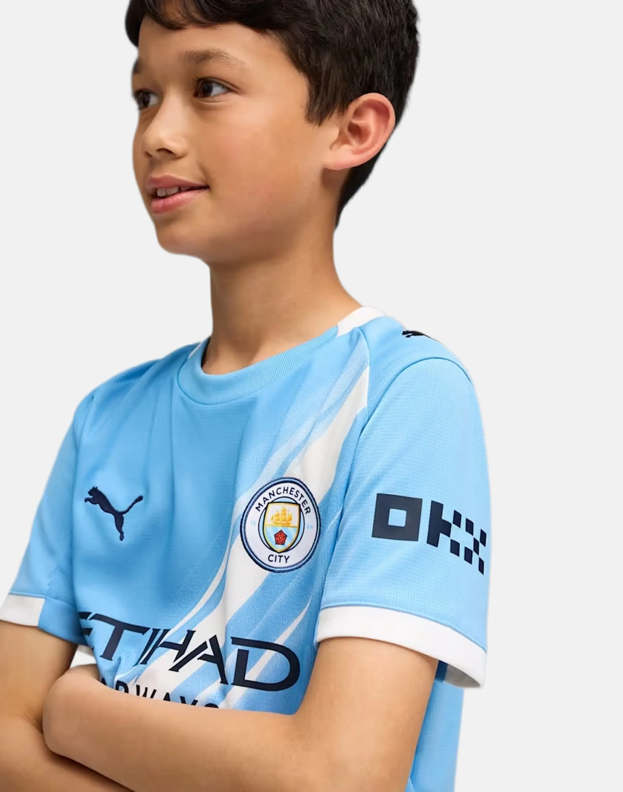 PUMA Manchester City 25/26 Home Jersey Youth, Light Blue/White