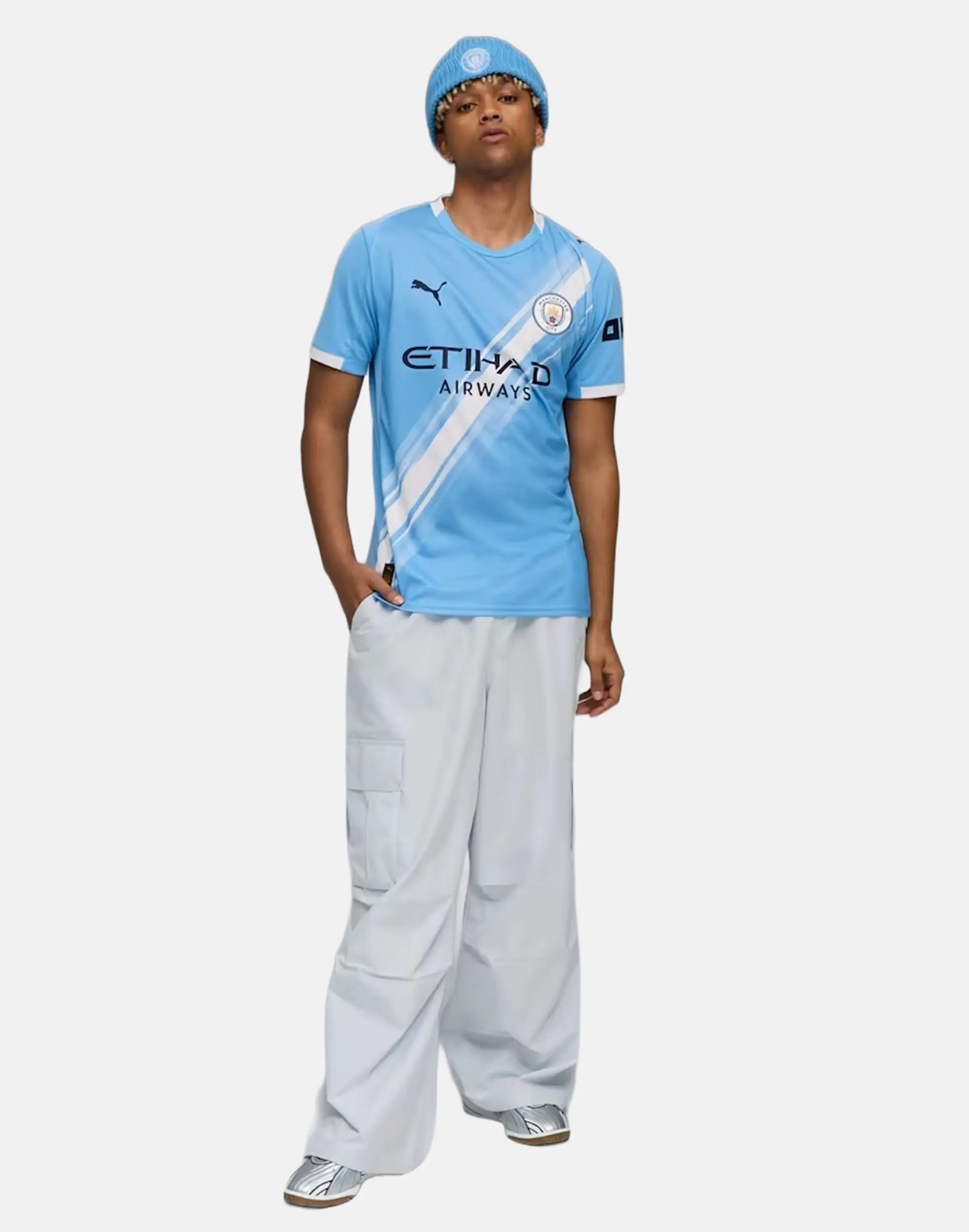 PUMA Manchester City 25/26 Home Jersey Men, Light Blue/White