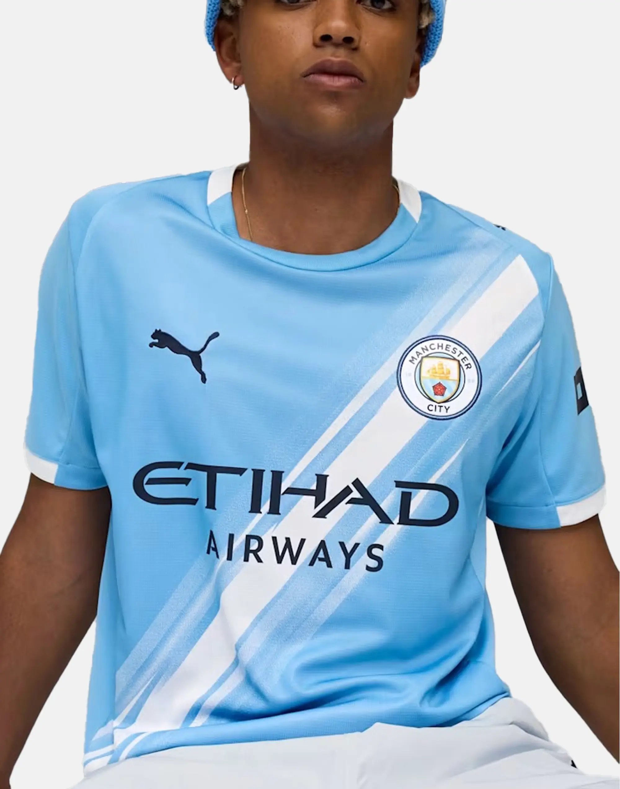 PUMA Manchester City 25/26 Home Jersey Men, Light Blue/White