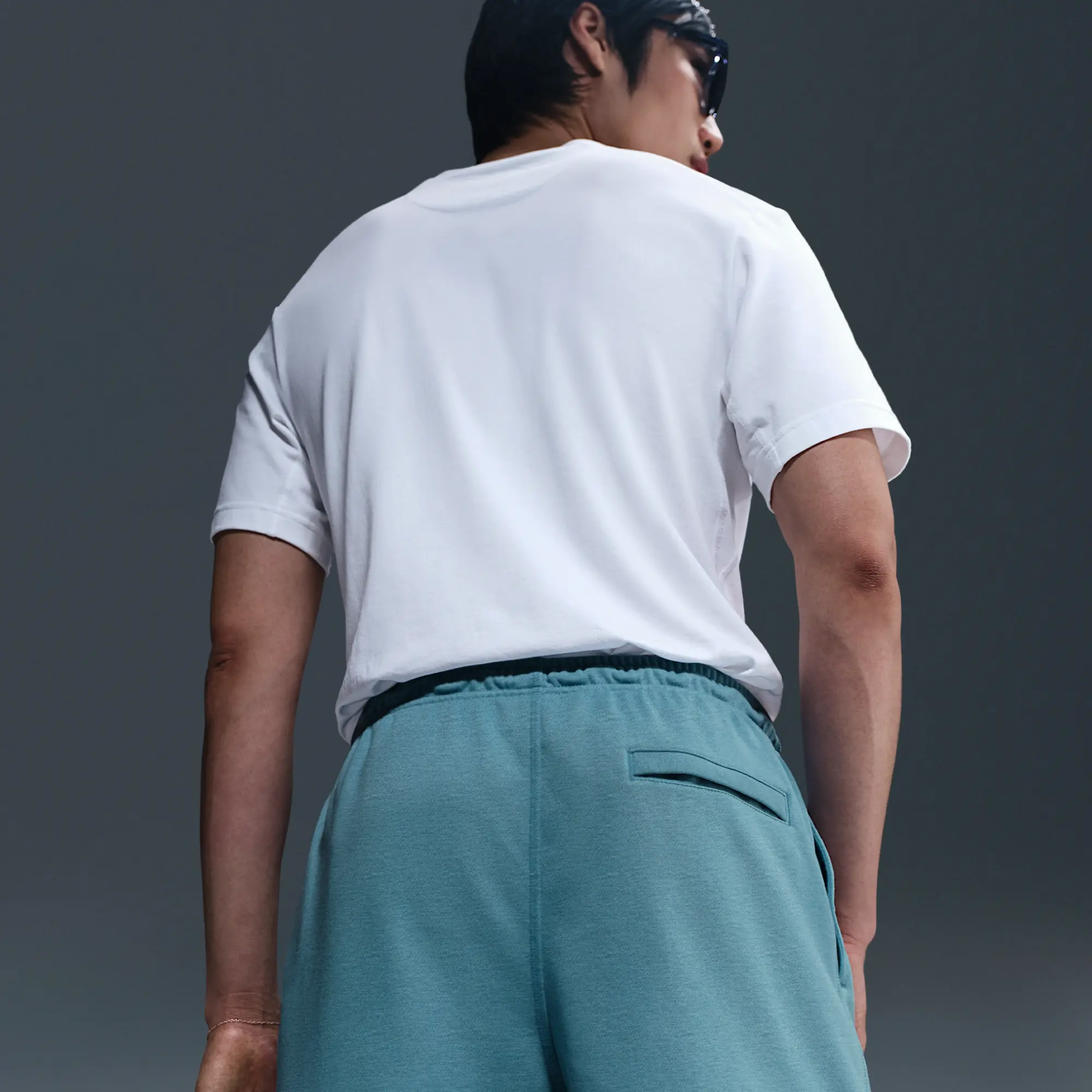 Nike Club Men's French Terry Flow Shorts - Blue - Cotton/Polyester