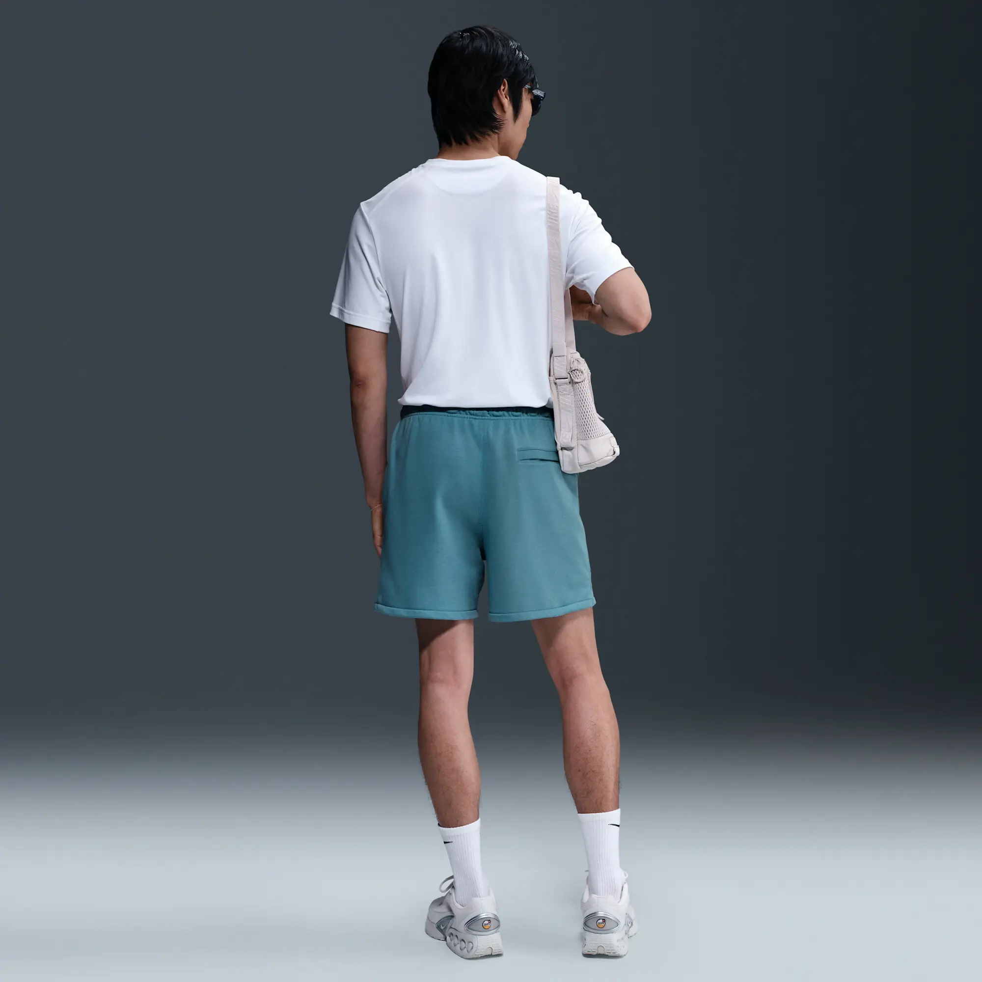 Nike Club Men's French Terry Flow Shorts - Blue - Cotton/Polyester