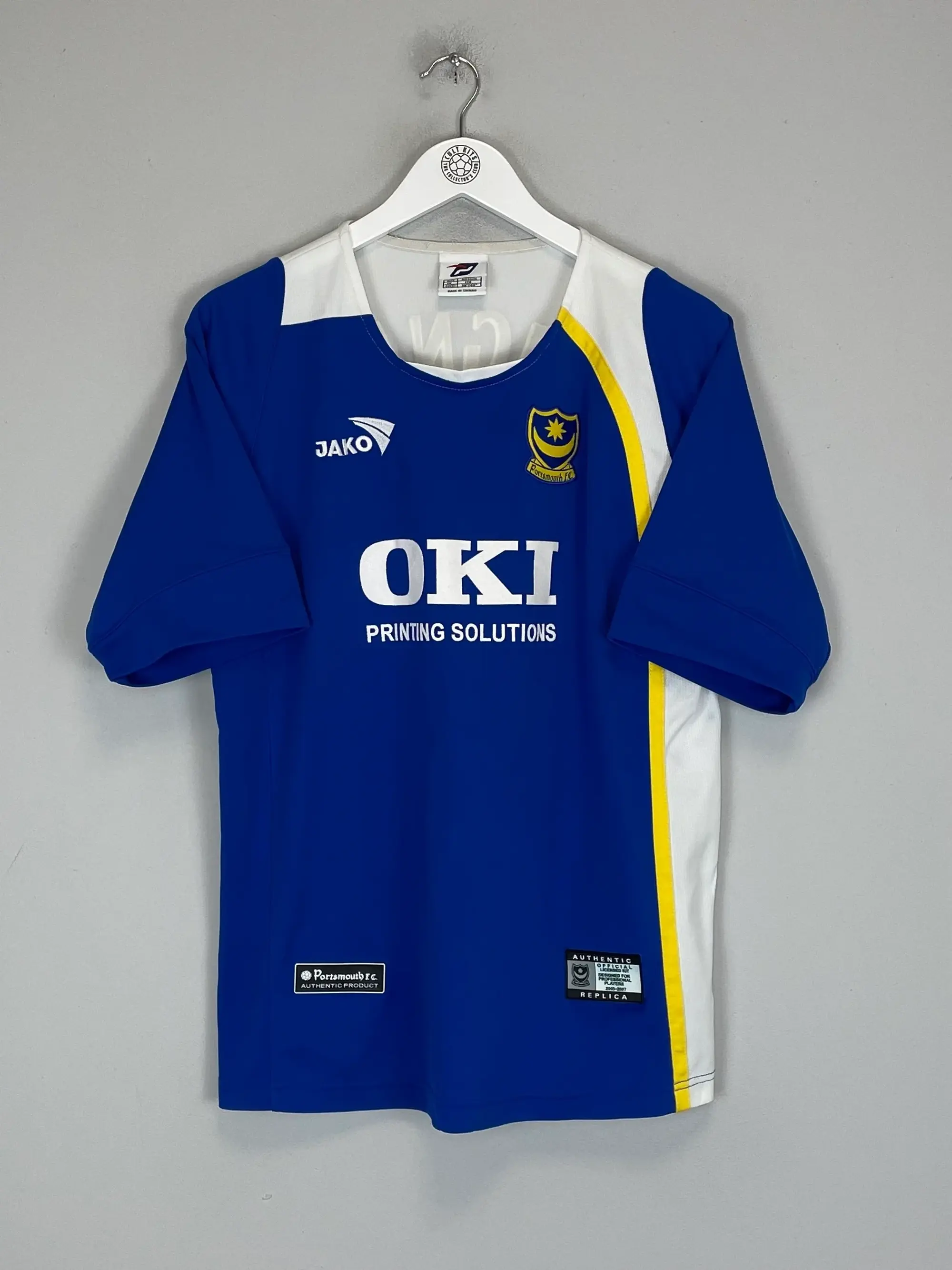 CULT KITS - 2005/06 PORTSMOUTH VIGNAL #7 HOME SHIRT (M) JAKO