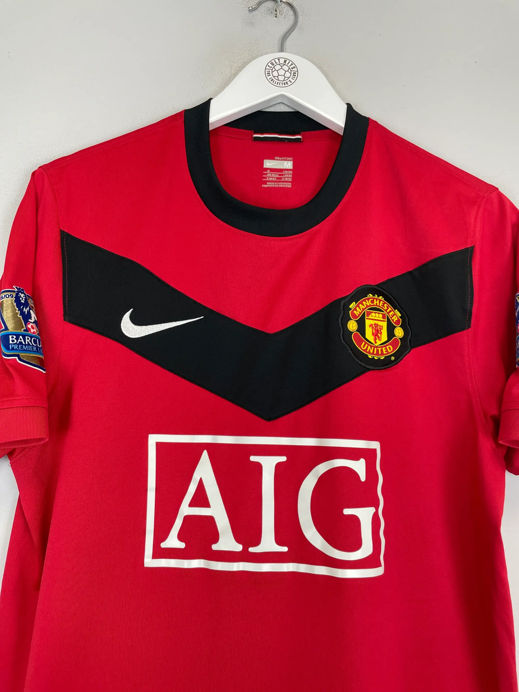 CULT KITS - 2009/10 MANCHESTER UNITED HARGREAVES #4 HOME SHIRT (M) NIKE