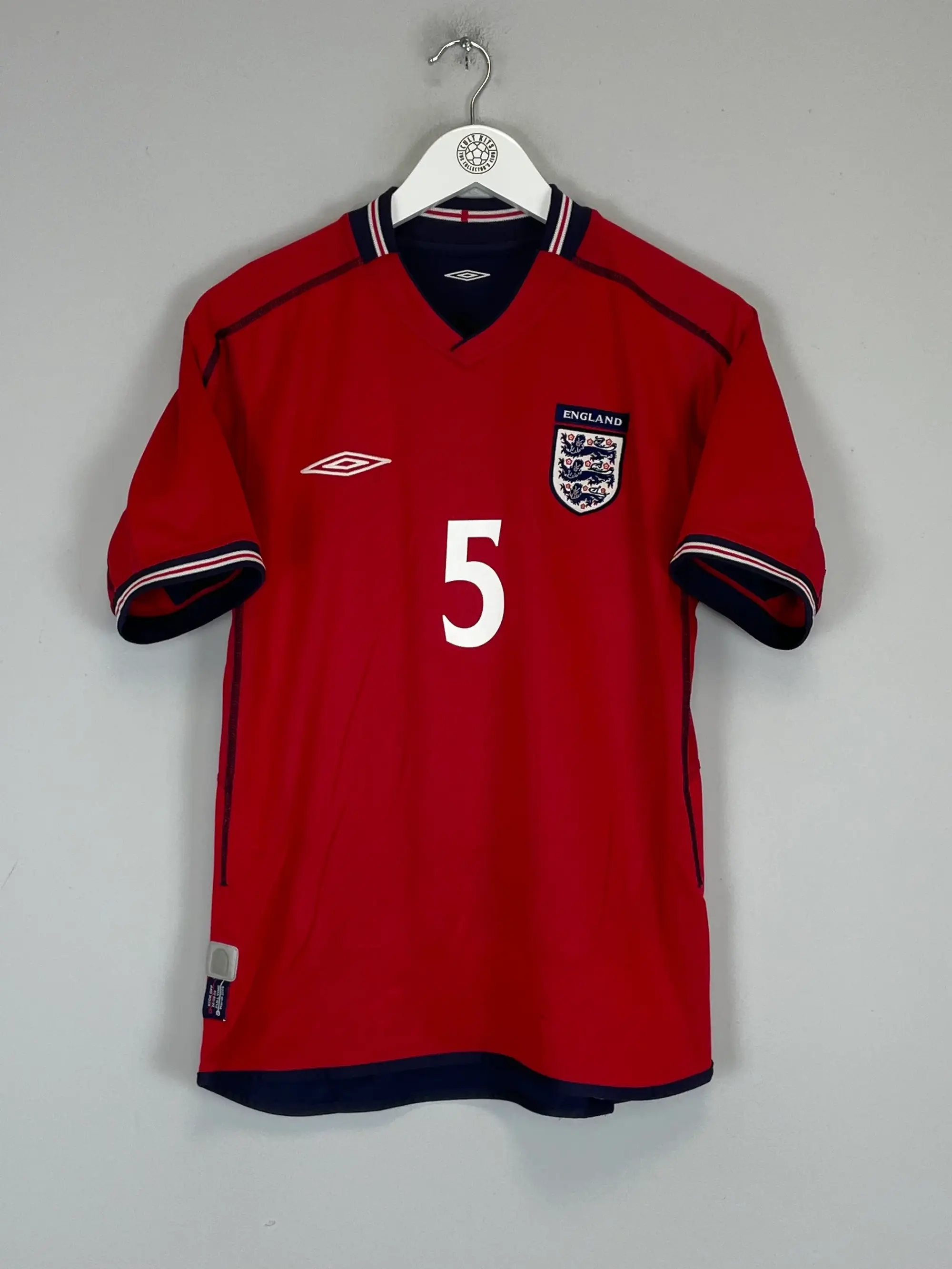 CULT KITS - 2002/04 ENGLAND FERDINAND #5 AWAY SHIRT (S) UMBRO