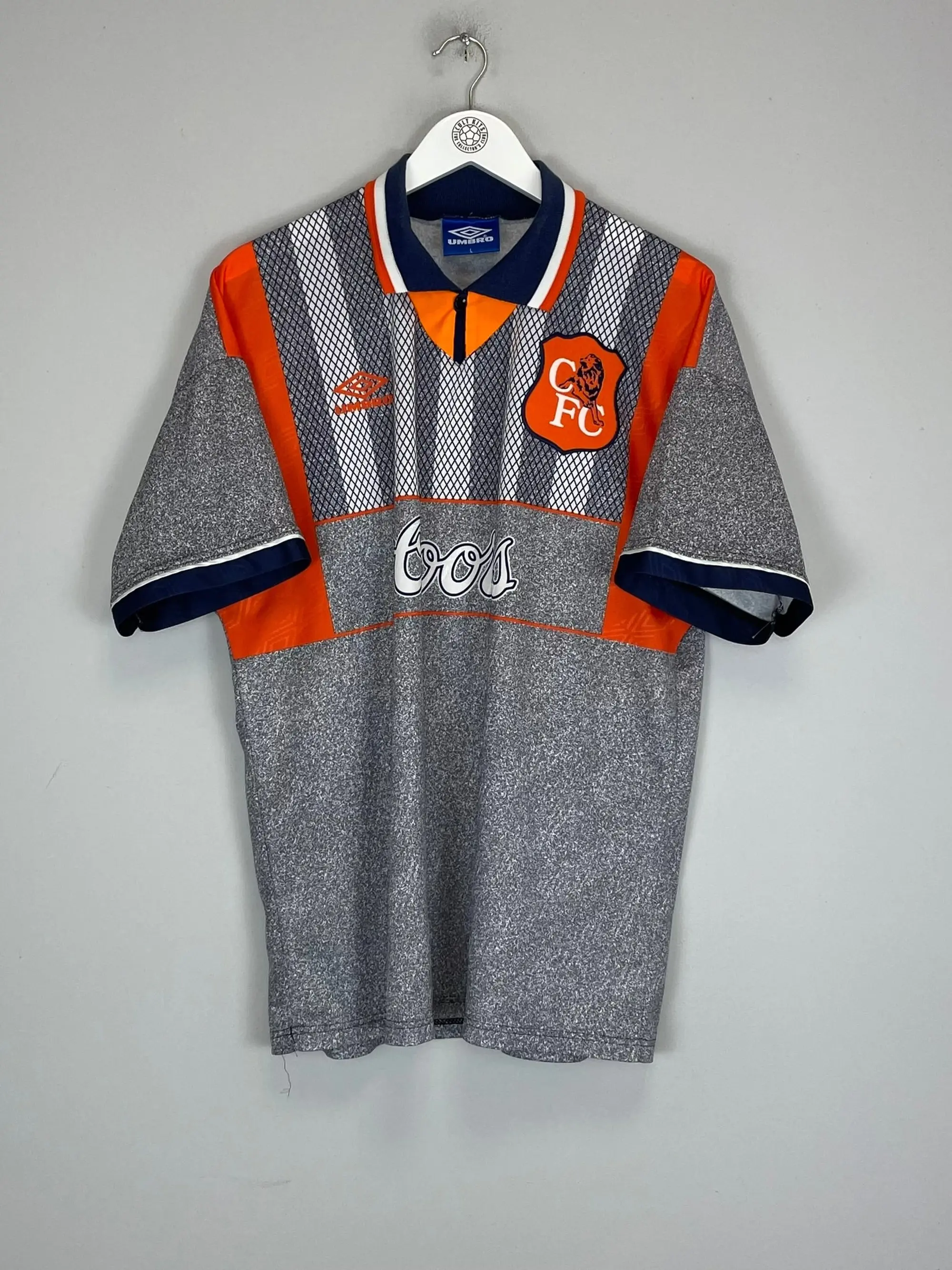 CULT KITS - 1994/96 CHELSEA HODDLE #20 AWAY SHIRT (L) UMBRO