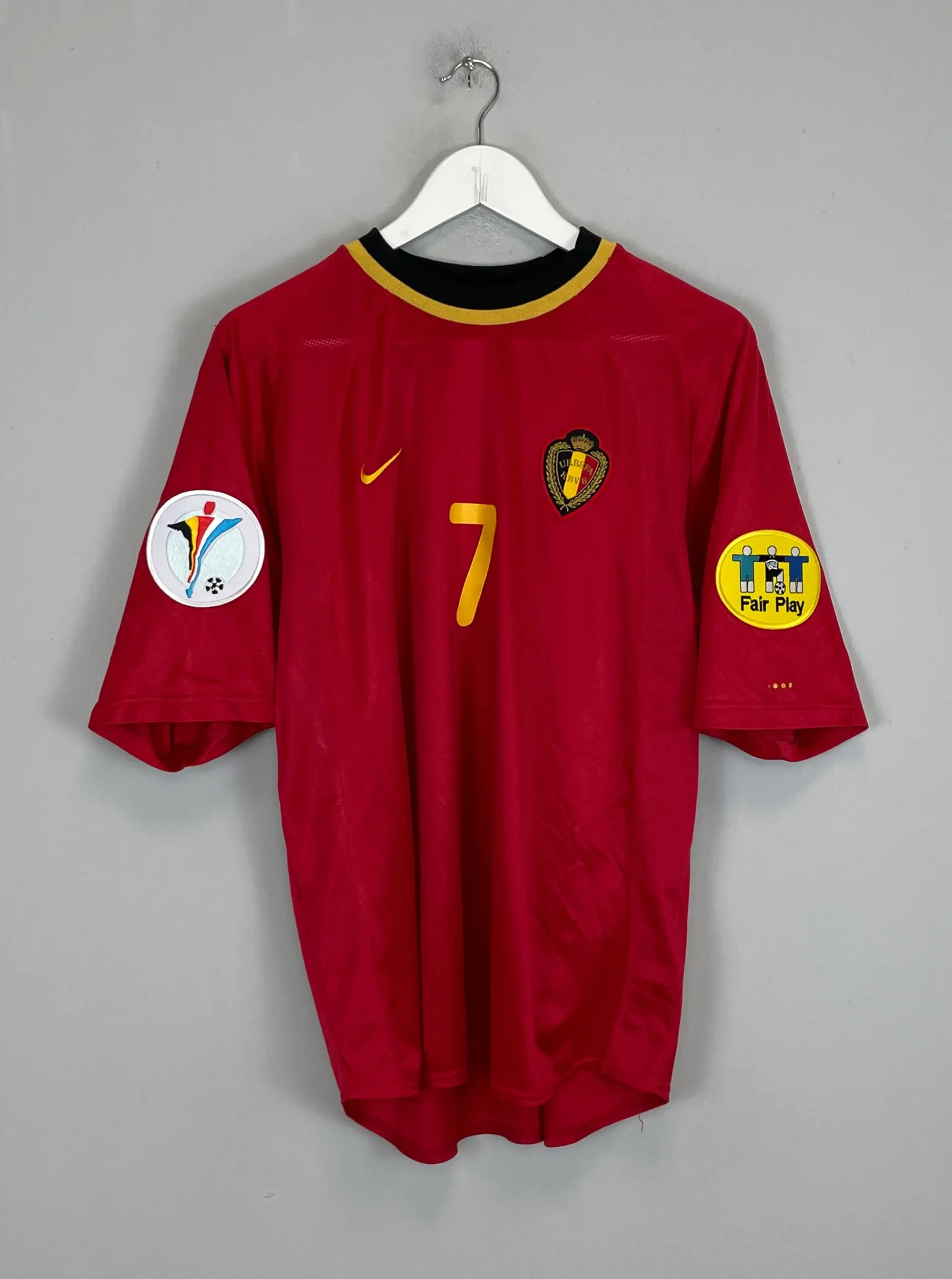 CULT KITS - 2000/02 BELGIUM WILMOTS #7 HOME SHIRT (S) NIKE