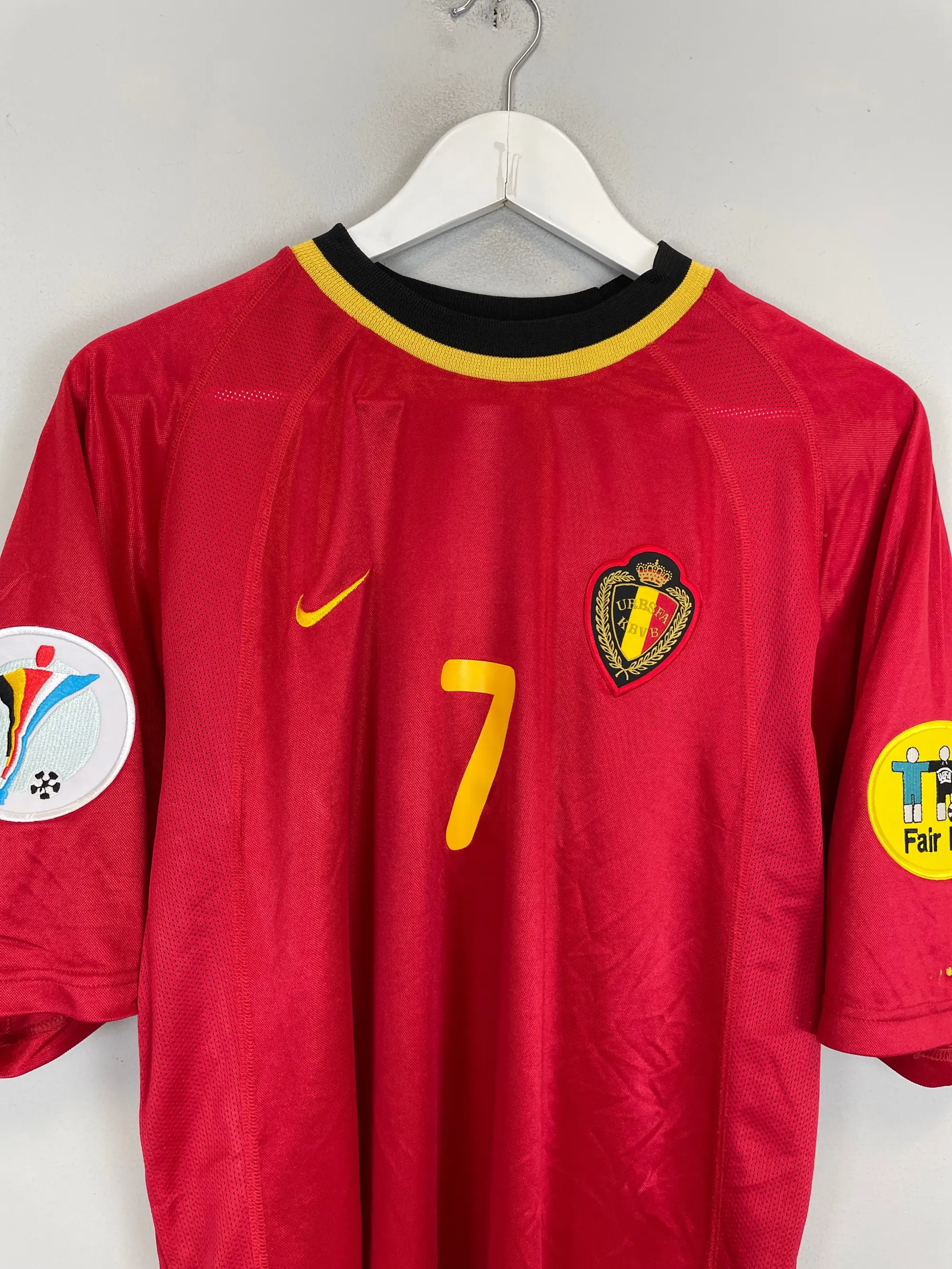 CULT KITS - 2000/02 BELGIUM WILMOTS #7 HOME SHIRT (S) NIKE