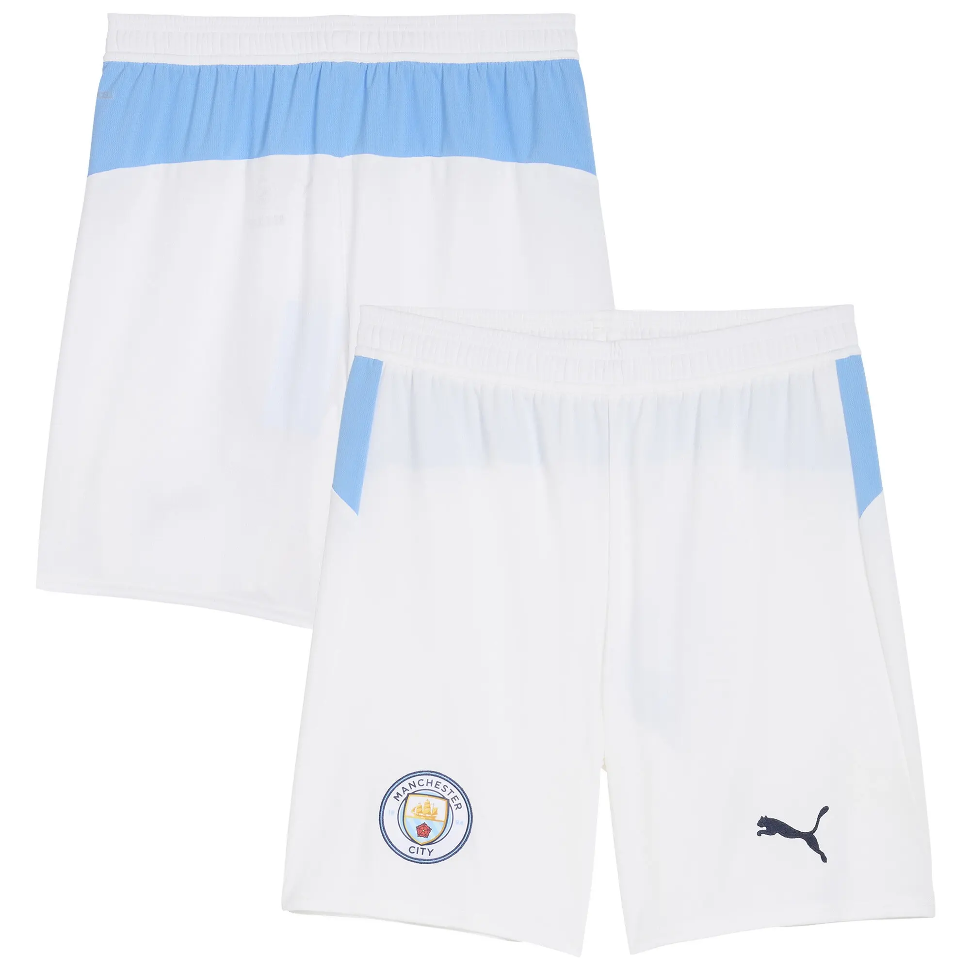 PUMA Manchester City 25/26 Shorts Men, White/Light Blue, size 3XL