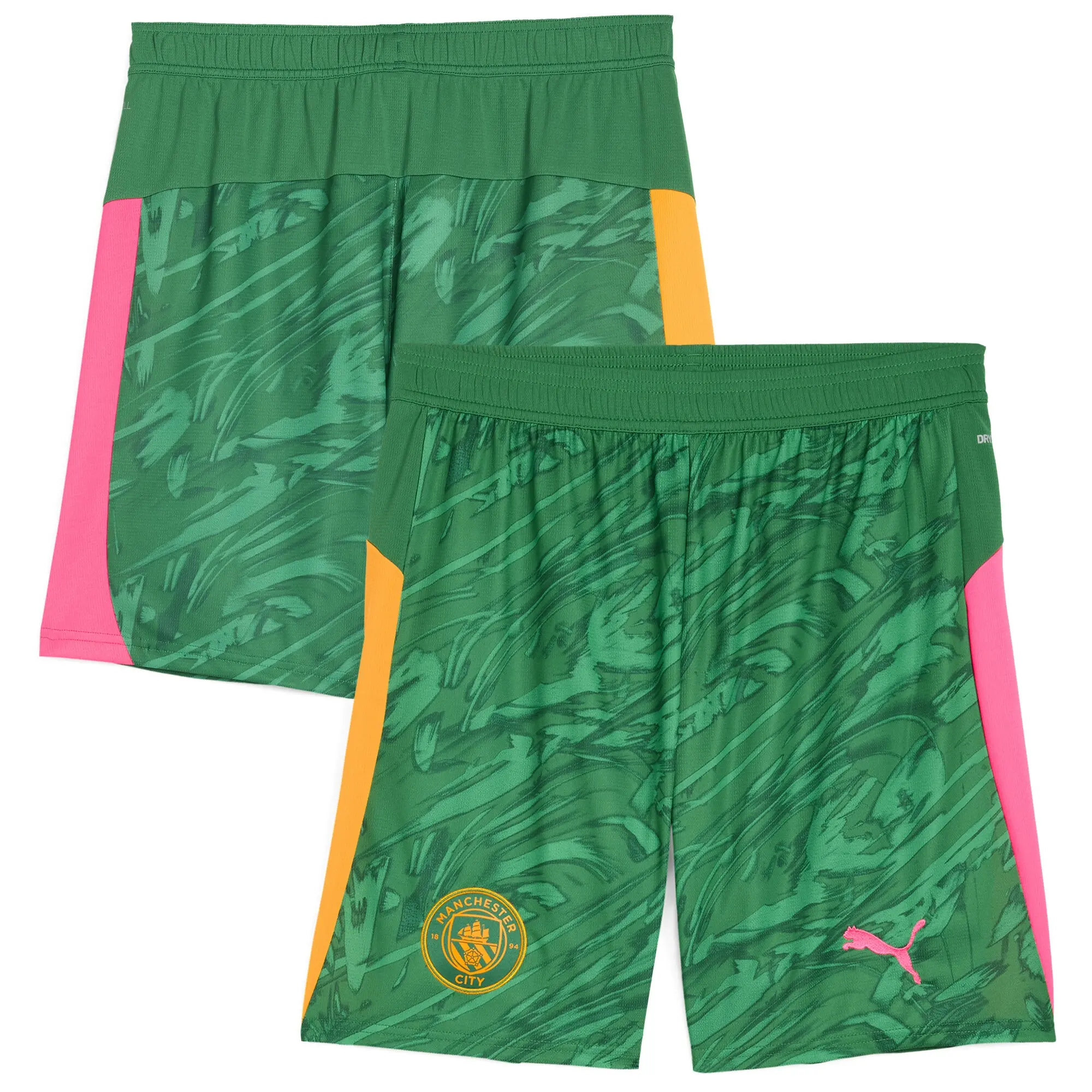 PUMA Manchester City 25/26 Goalkeeper Shorts Men, Archive Green/Heat Fire, size 3XL