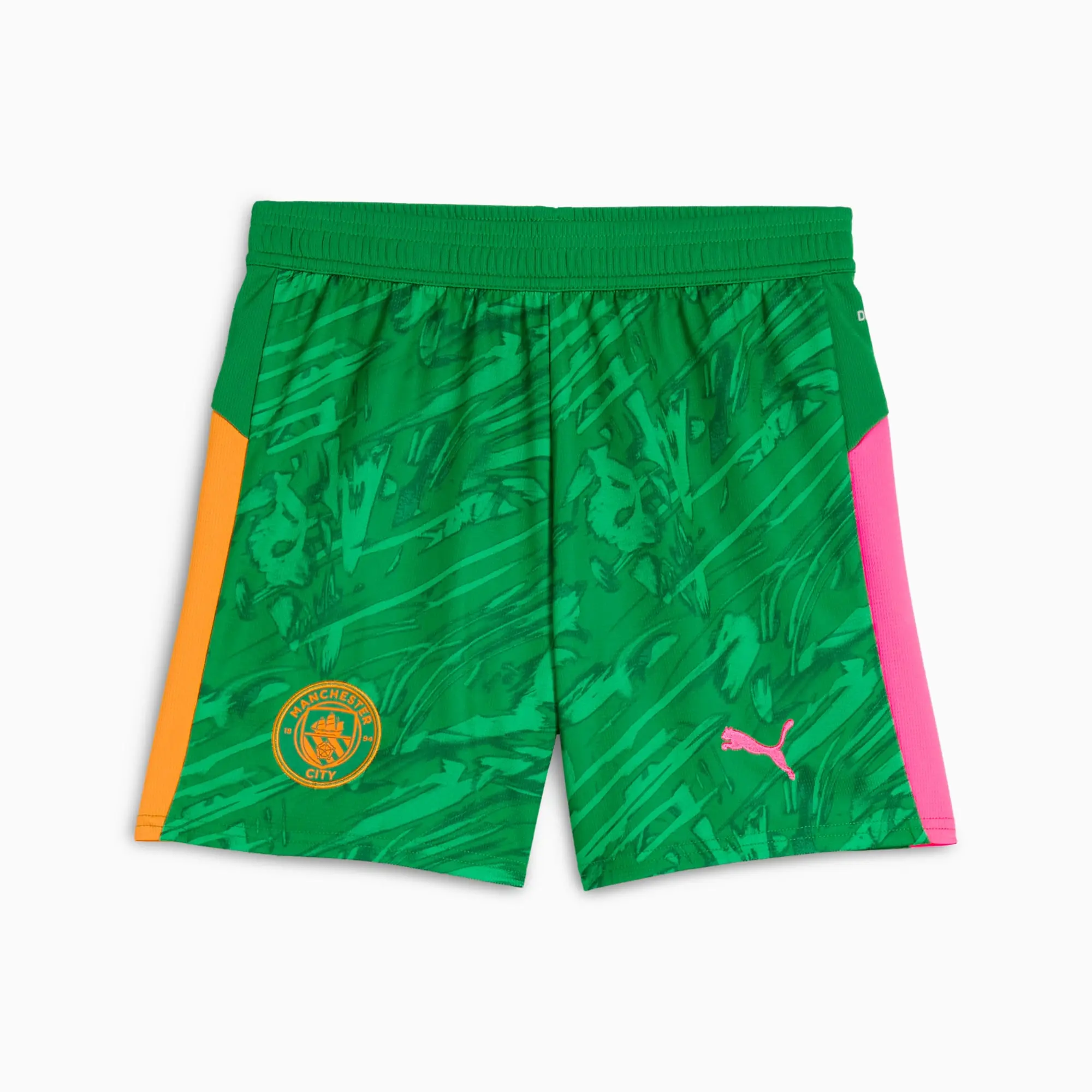 PUMA Manchester City 25/26 Goalkeeper Shorts Youth, Archive Green/Heat Fire, size 11-12 Youth
