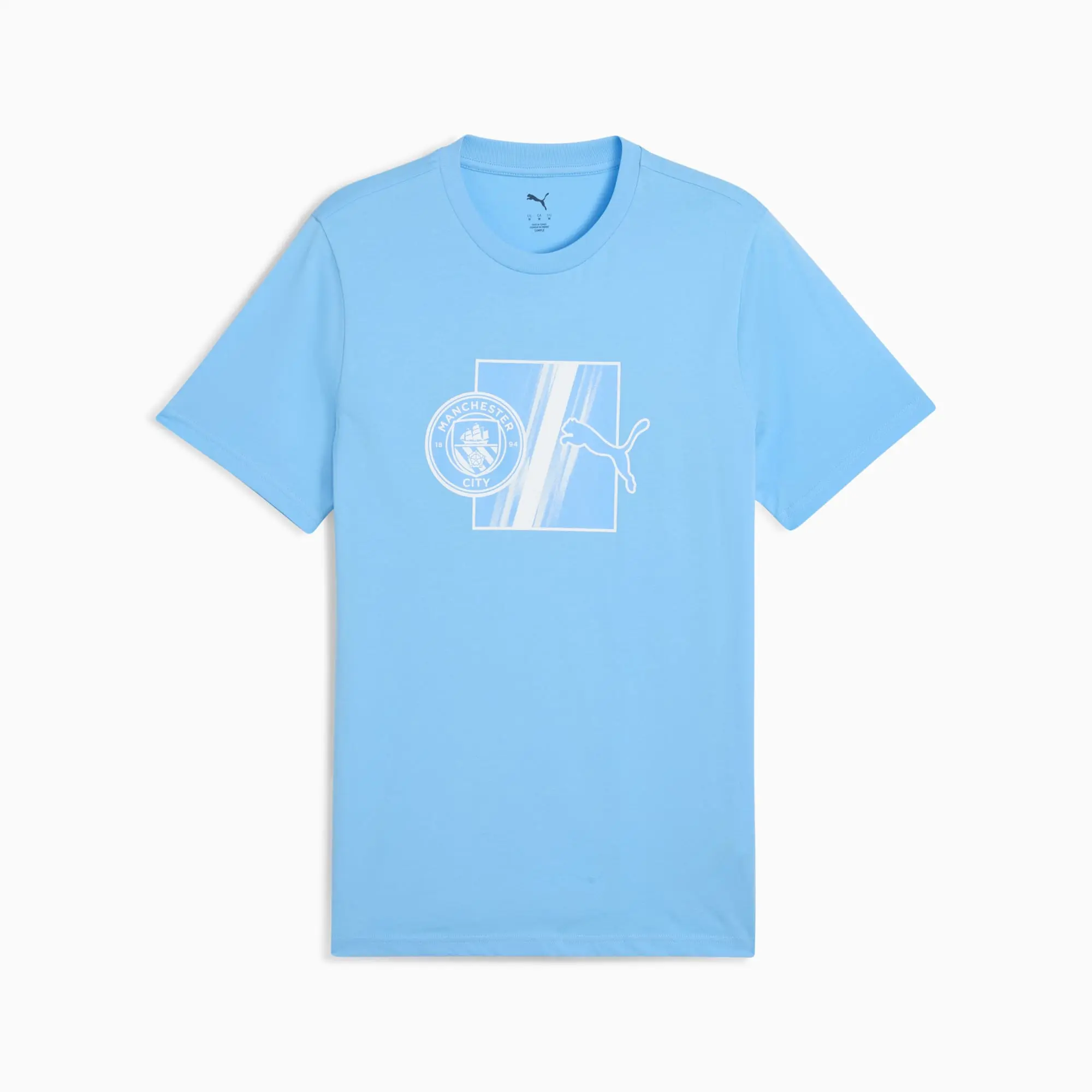 PUMA Manchester City Ftblculture T-Shirt Men, Light Blue/White, size 3XL