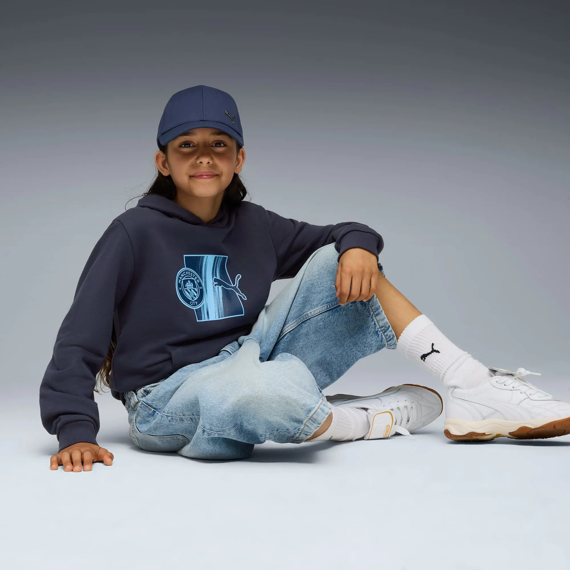PUMA Manchester City Ftblculture Hoodie Youth, Dark Blue, size 11-12 Youth