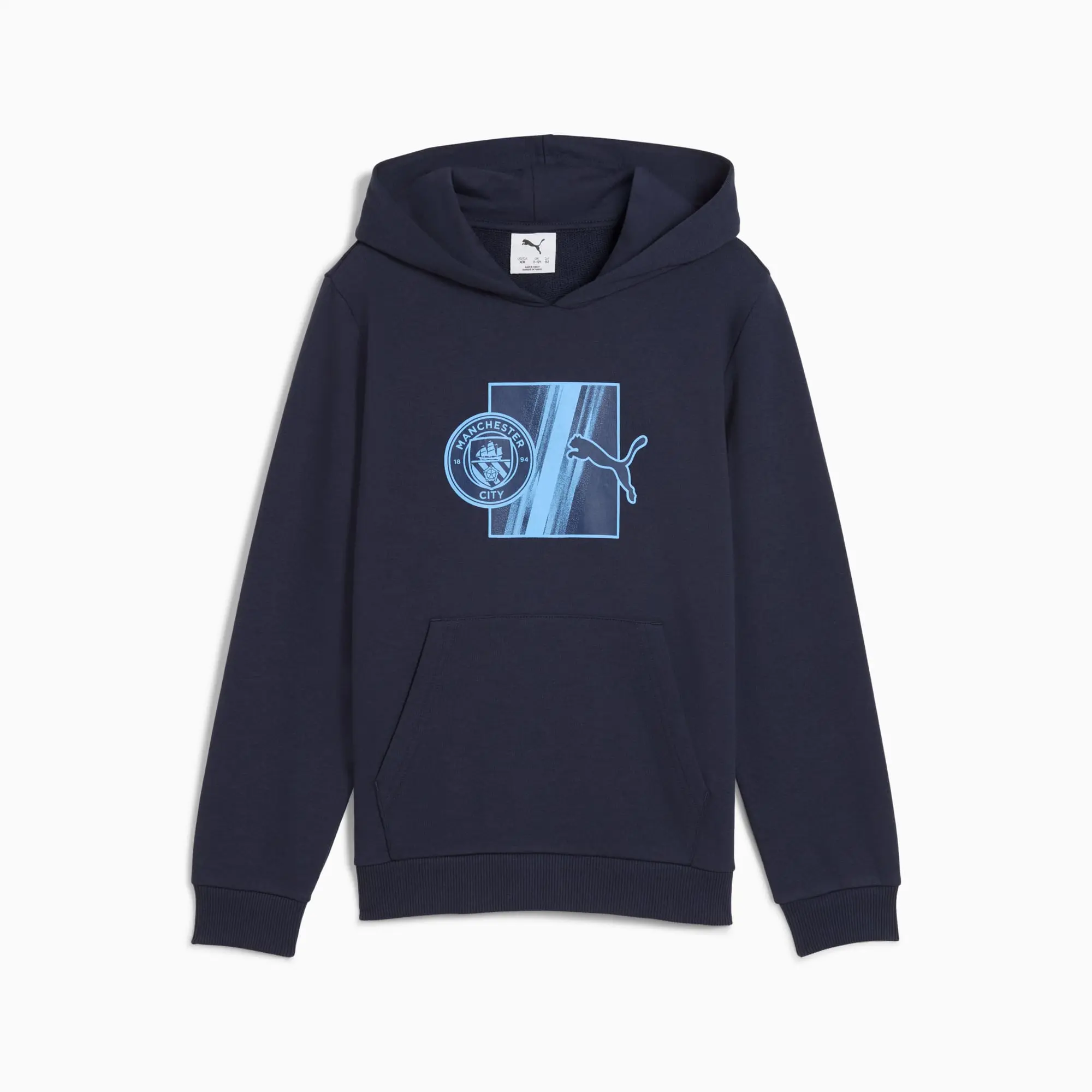 PUMA Manchester City Ftblculture Hoodie Youth, Dark Blue, size 11-12 Youth