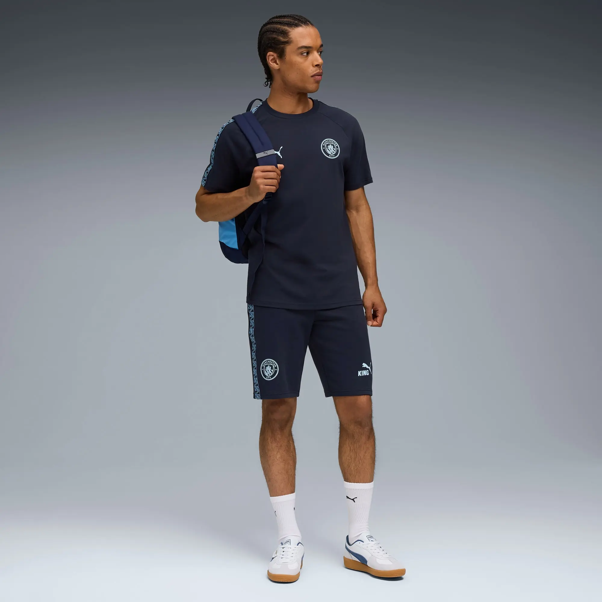 PUMA Manchester City King Sweat Shorts Men, Dark Blue, size 3XL