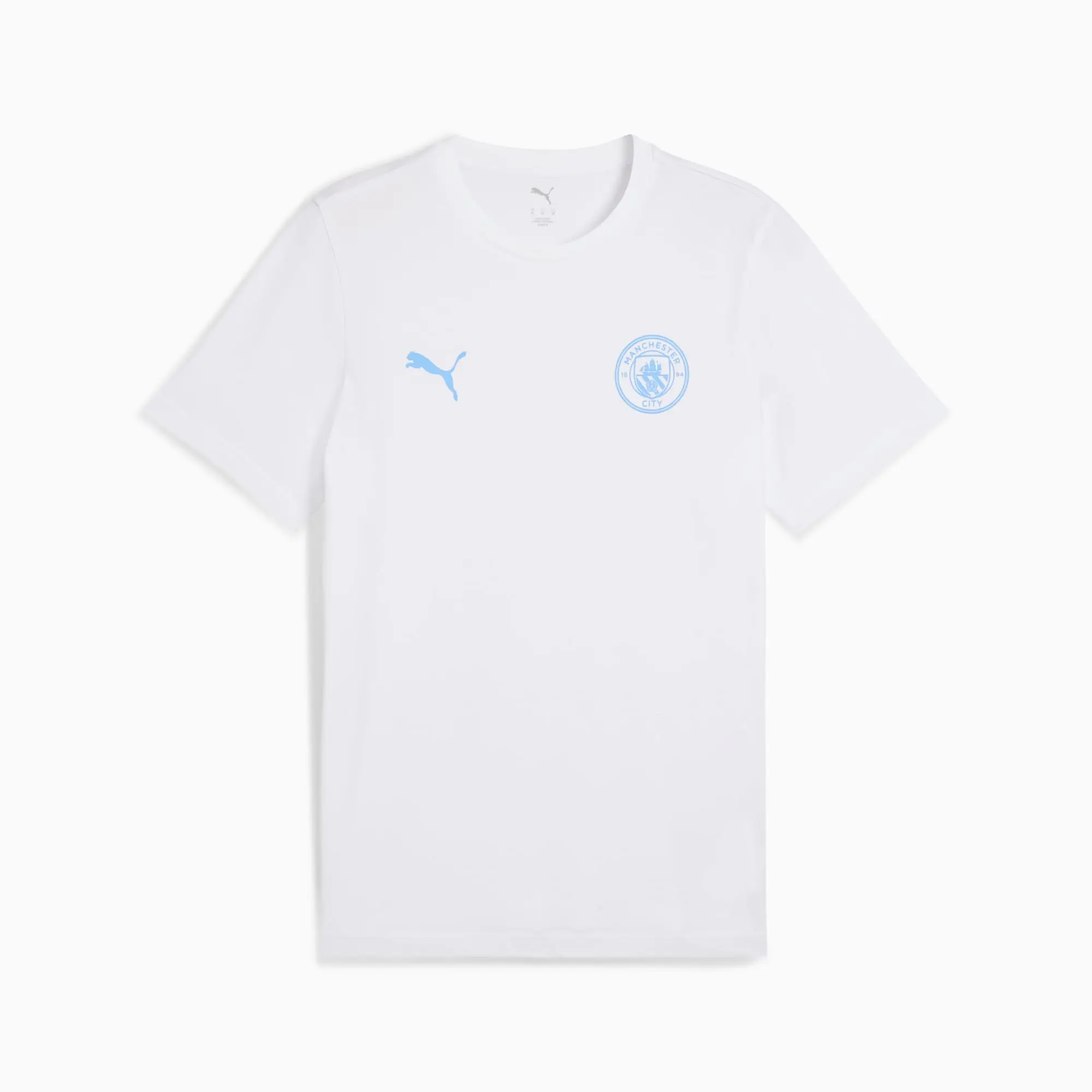 PUMA Manchester City Ftblessentials T-Shirt Men, White/Light Blue, size 3XL