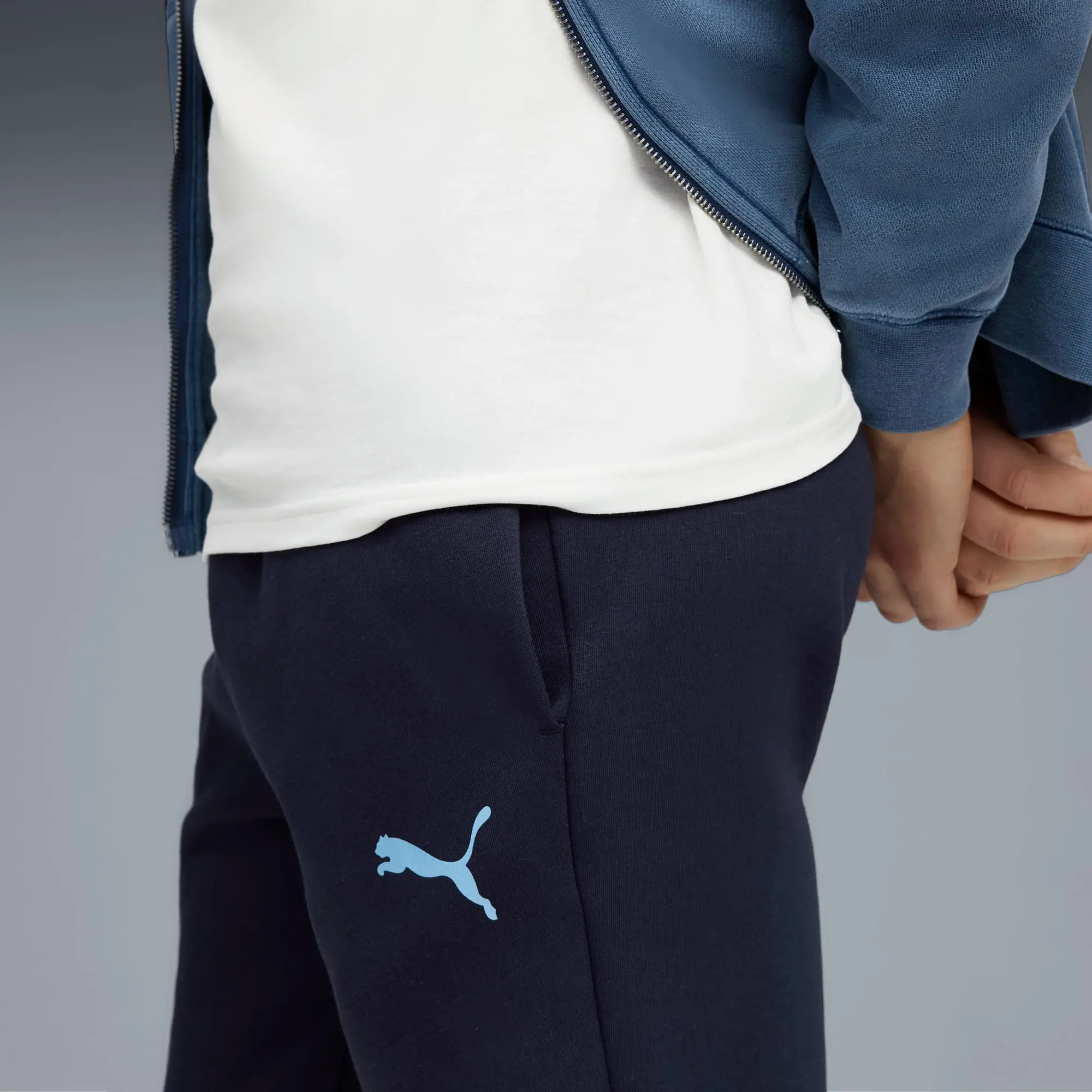 PUMA Manchester City Ftblessentials Pants Men, Dark Blue, size 3XL