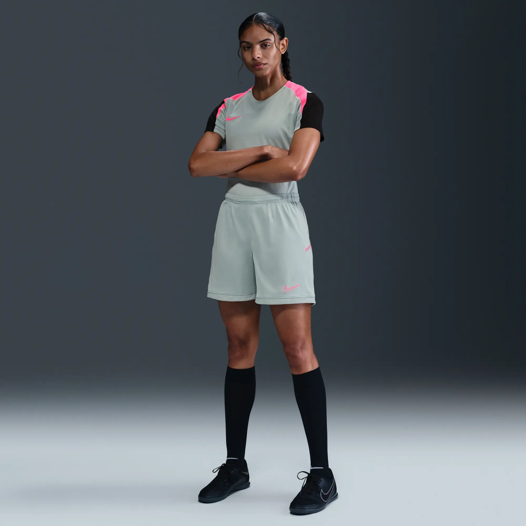Nike Academy Women's Dri-FIT Football Shorts - Grey - Polyester