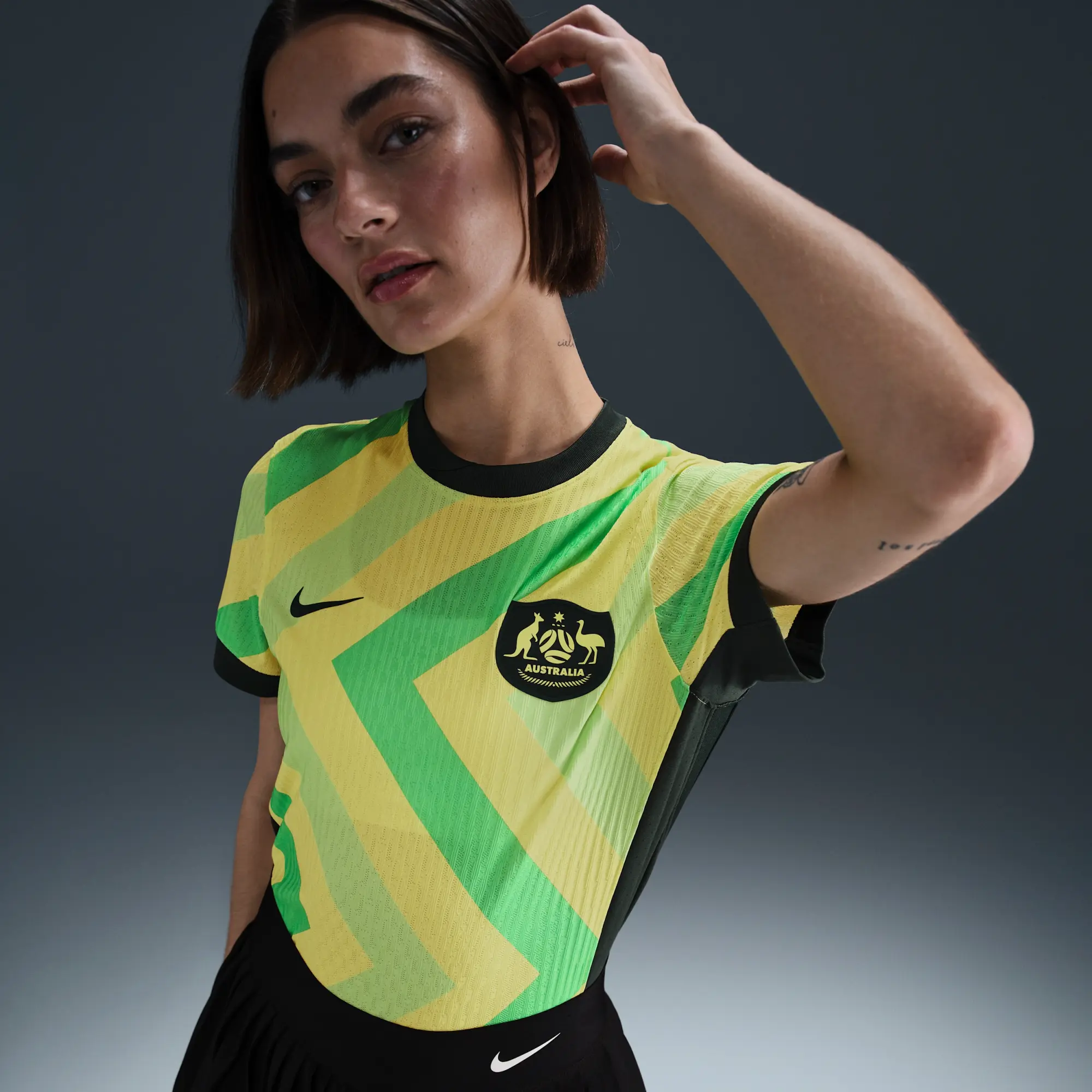 Australia 2025/26 Match Home Women's Nike Dri-FIT ADV Football Authentic Shirt - Yellow - Polyester