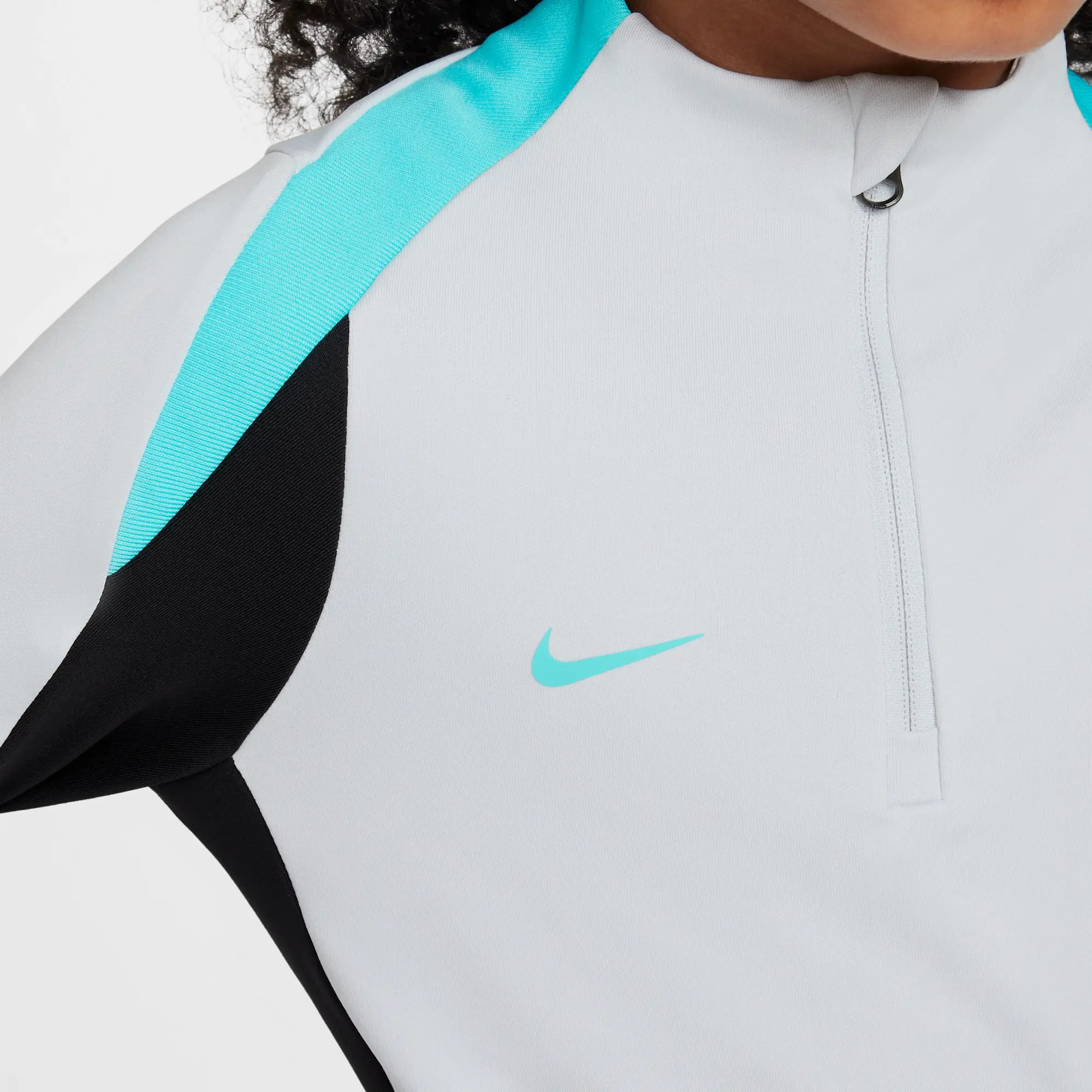 Nike Dri-FIT Strike Older Kids' Football Drill Top - Grey - Polyester/Elastane