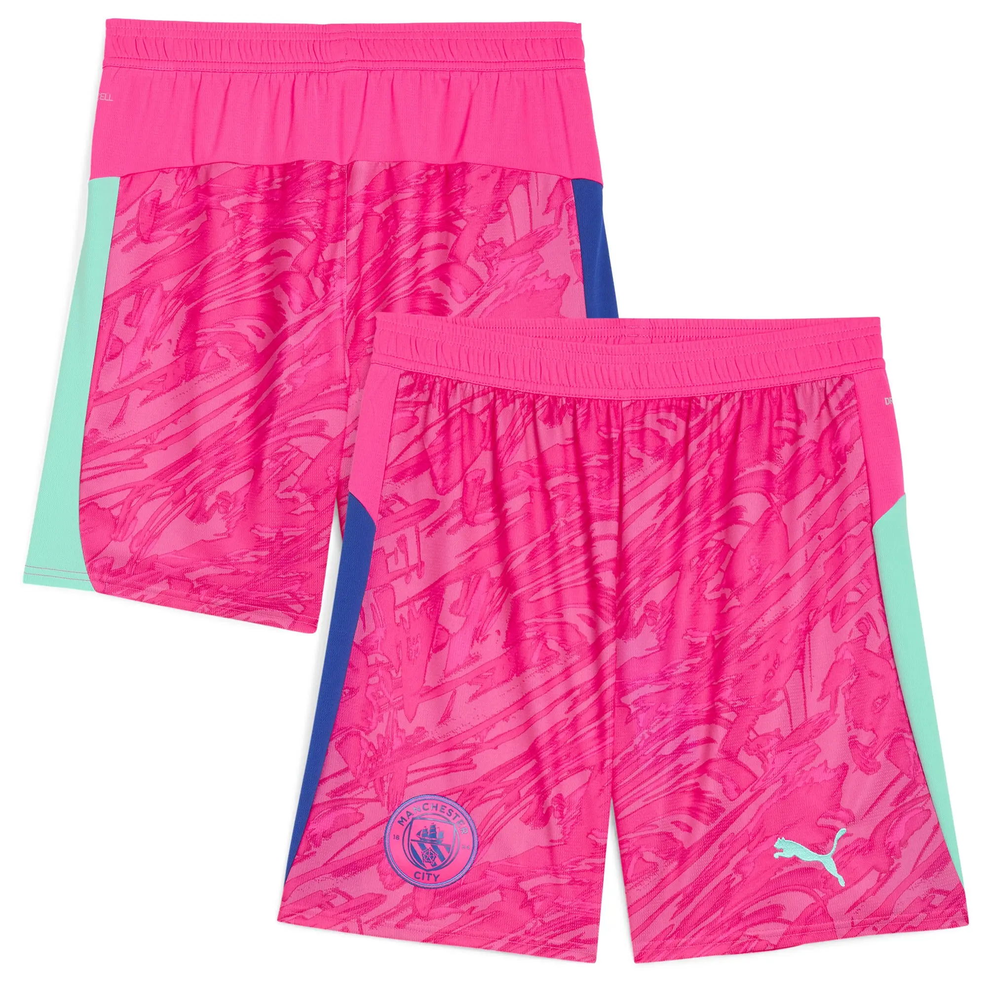 PUMA Manchester City 25/26 Goalkeeper Shorts Men, Pink Pes/Aquatic