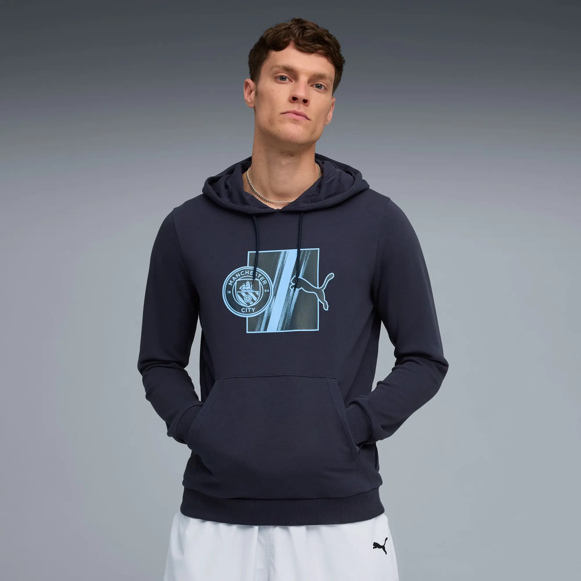 PUMA Manchester City Ftblculture Hoodie Men, Dark Blue, size 3XL
