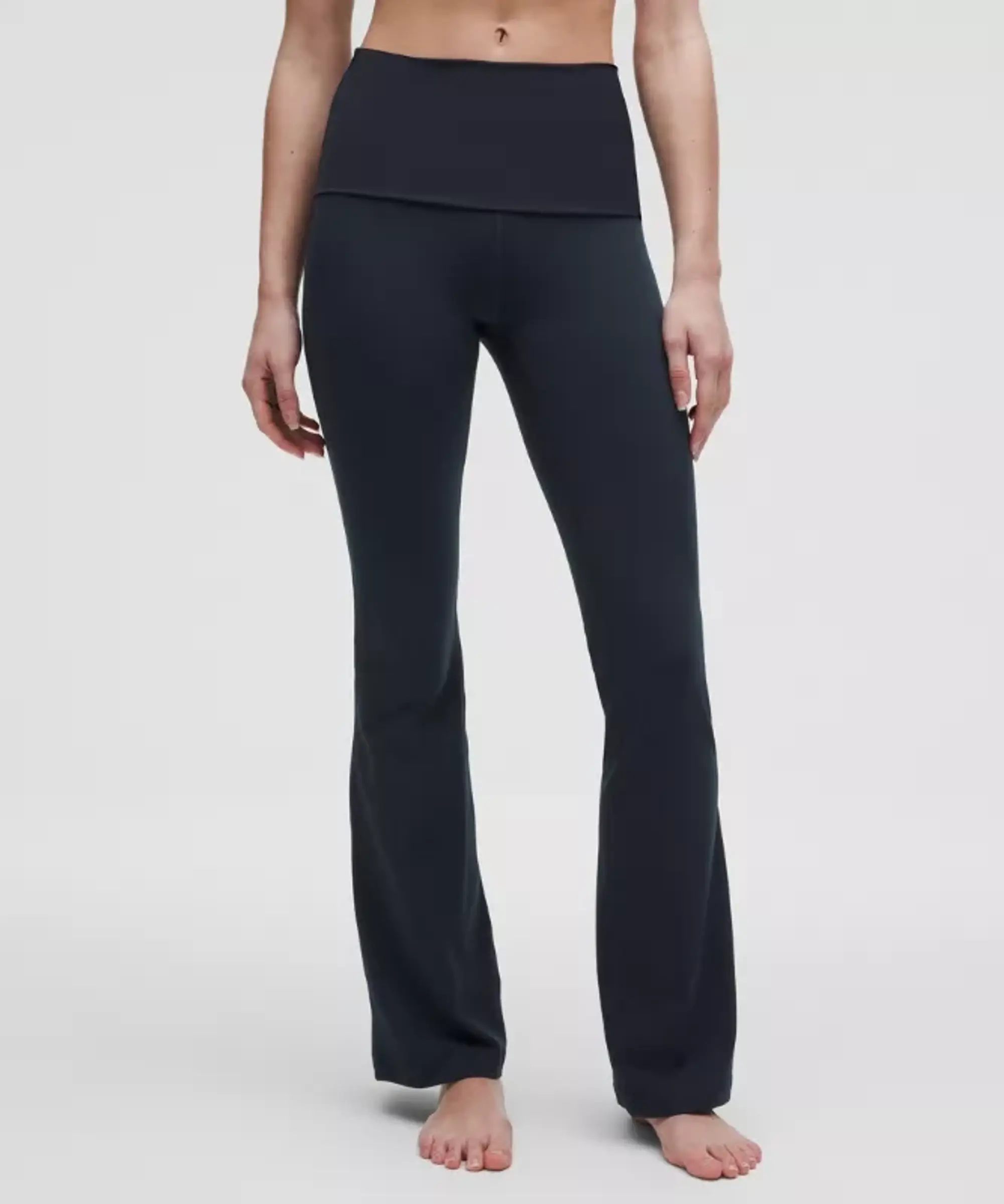 lululemon – Women's Groove Nulu Foldover-Waist Flared Pants – Color Blue – Size 0