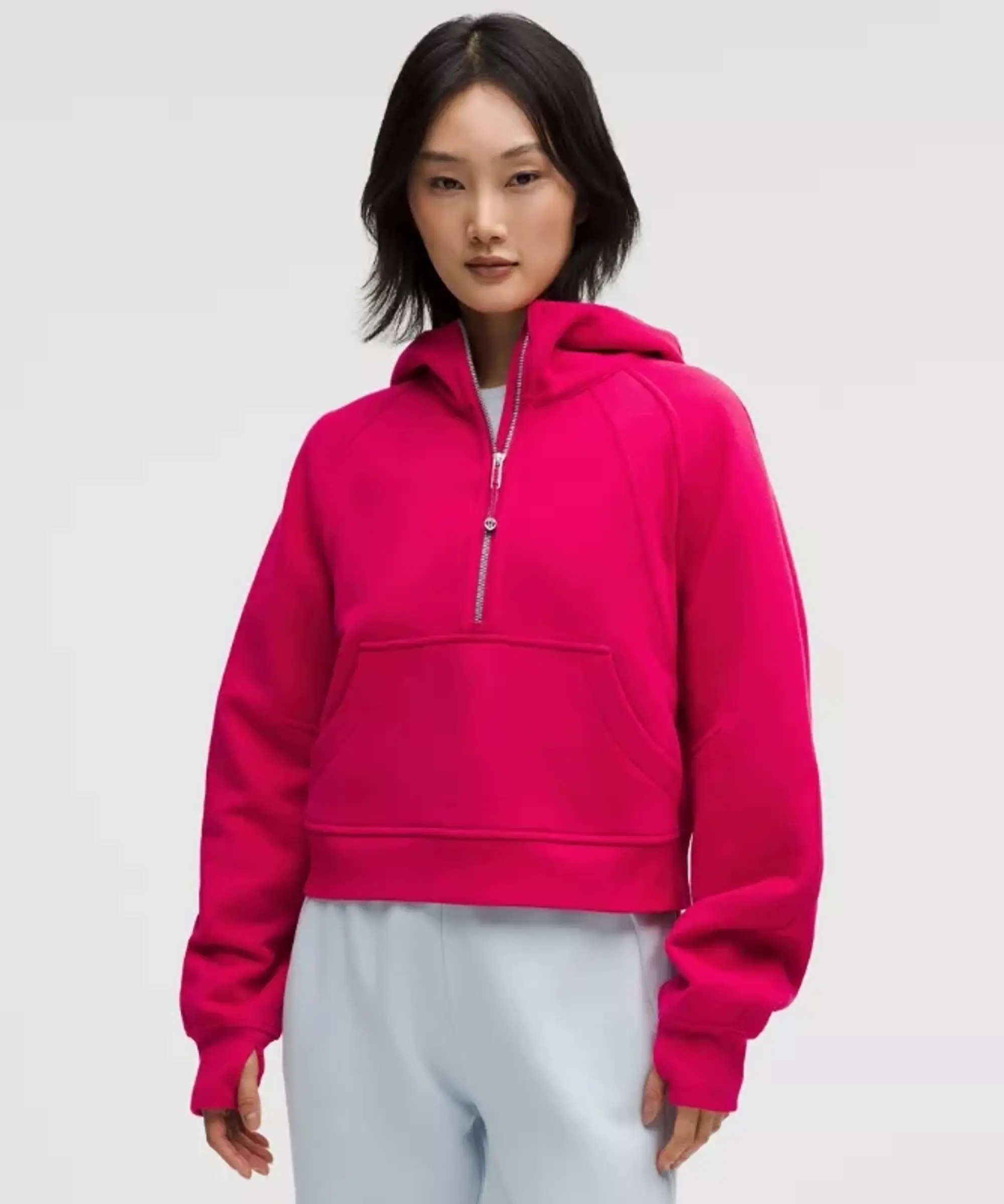 lululemon – Women's Scuba Oversized Half-Zip Hoodie – Color Pink – Size M/L