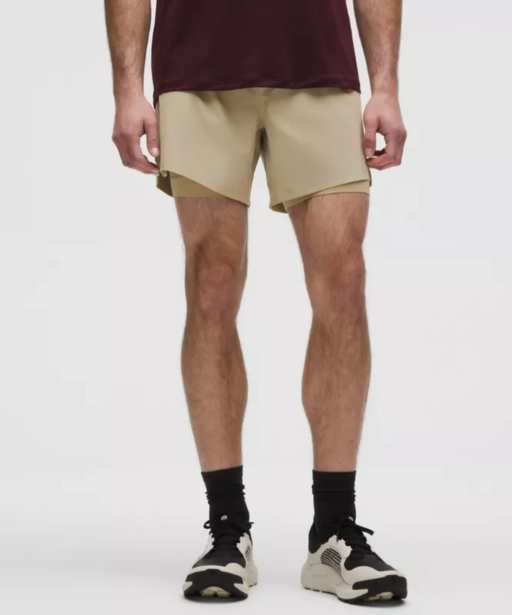 lululemon – Men's Multi-Pocket Trail Running Shorts – 6" – Color Brown – Size L