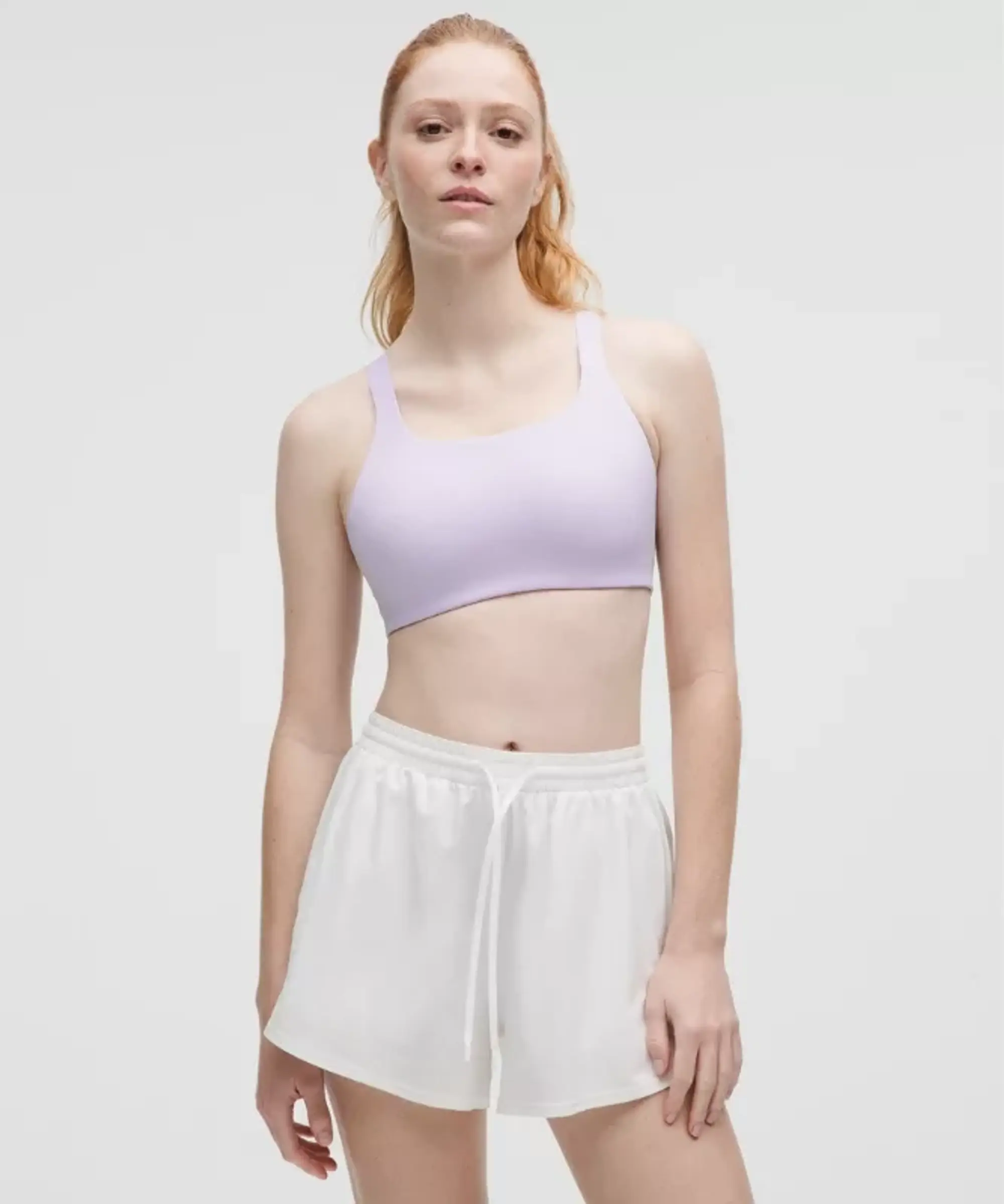 lululemon – Women's Ultralu Square-Neck Workout Sports Bra Medium Support, B/C Cup – Color Purple – Size 10